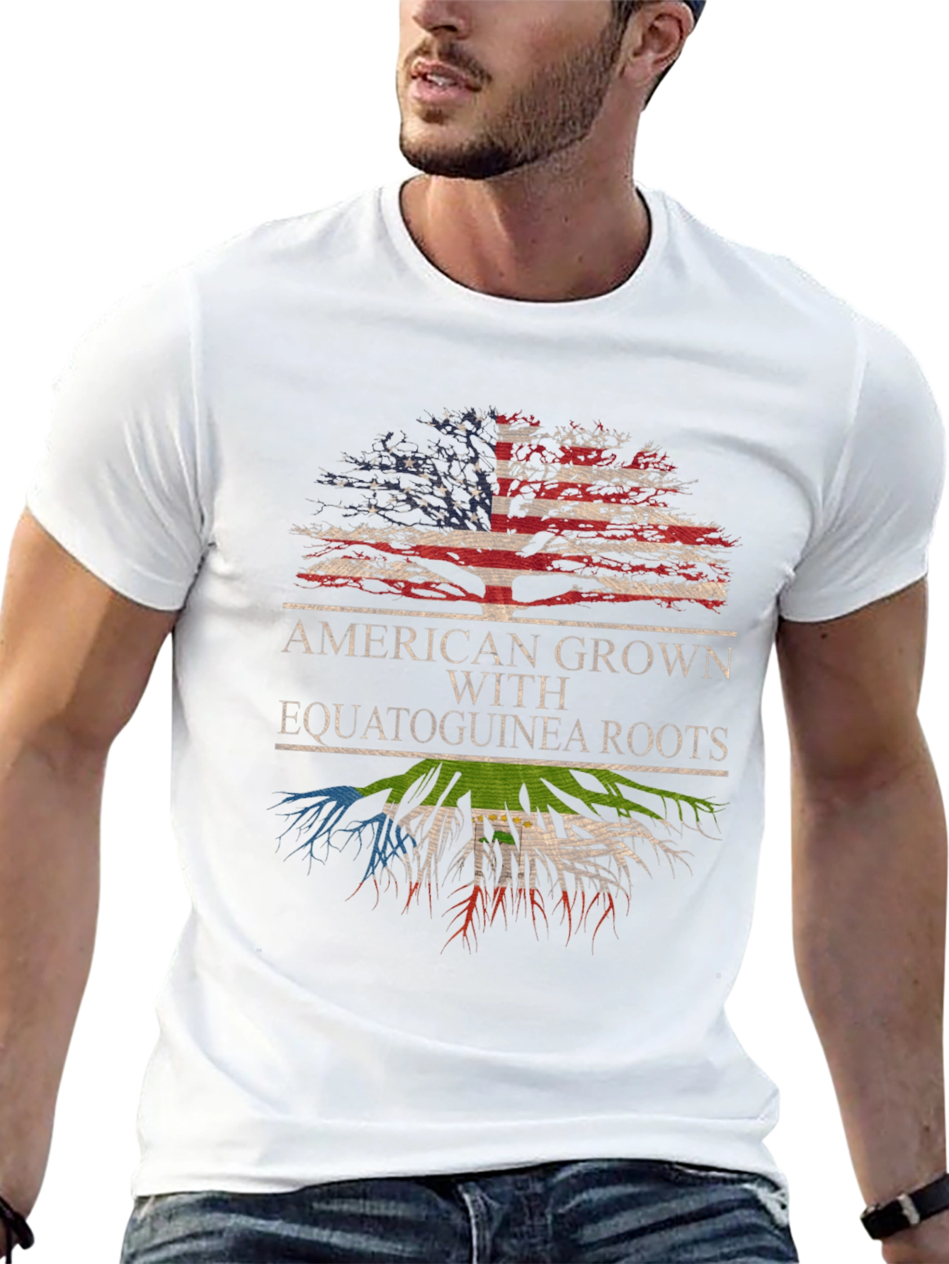 American Grown with Equatoguinea Roots T-Shirt - 13