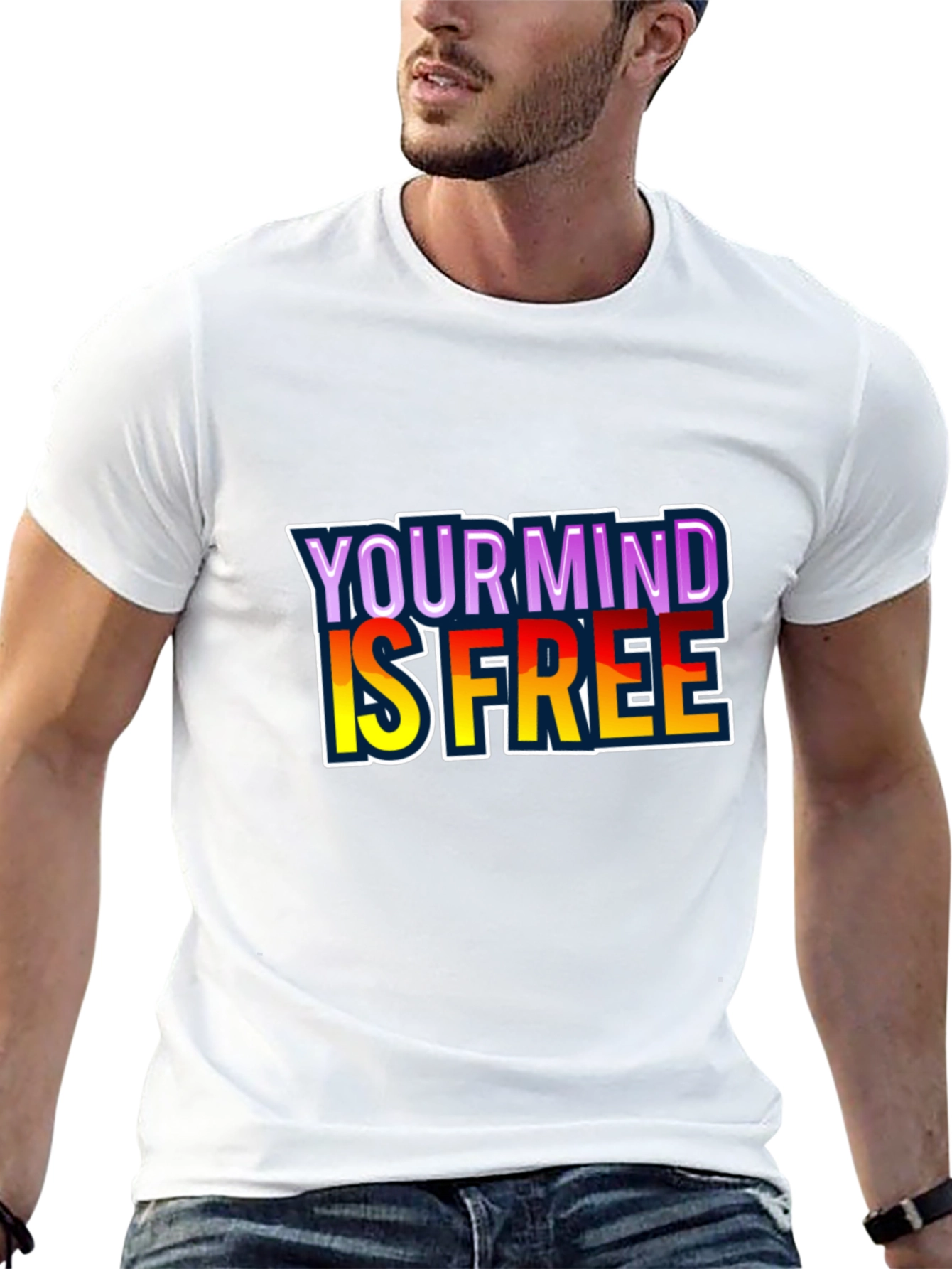 Black Your Mind Is Free Black T-Shirt view 13