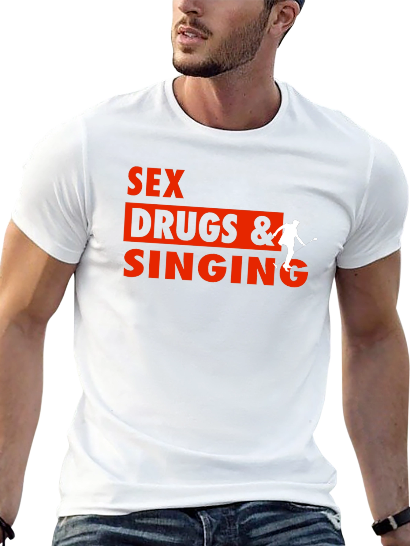 Black Sex Drugs & Singing Graphic Tee view 13