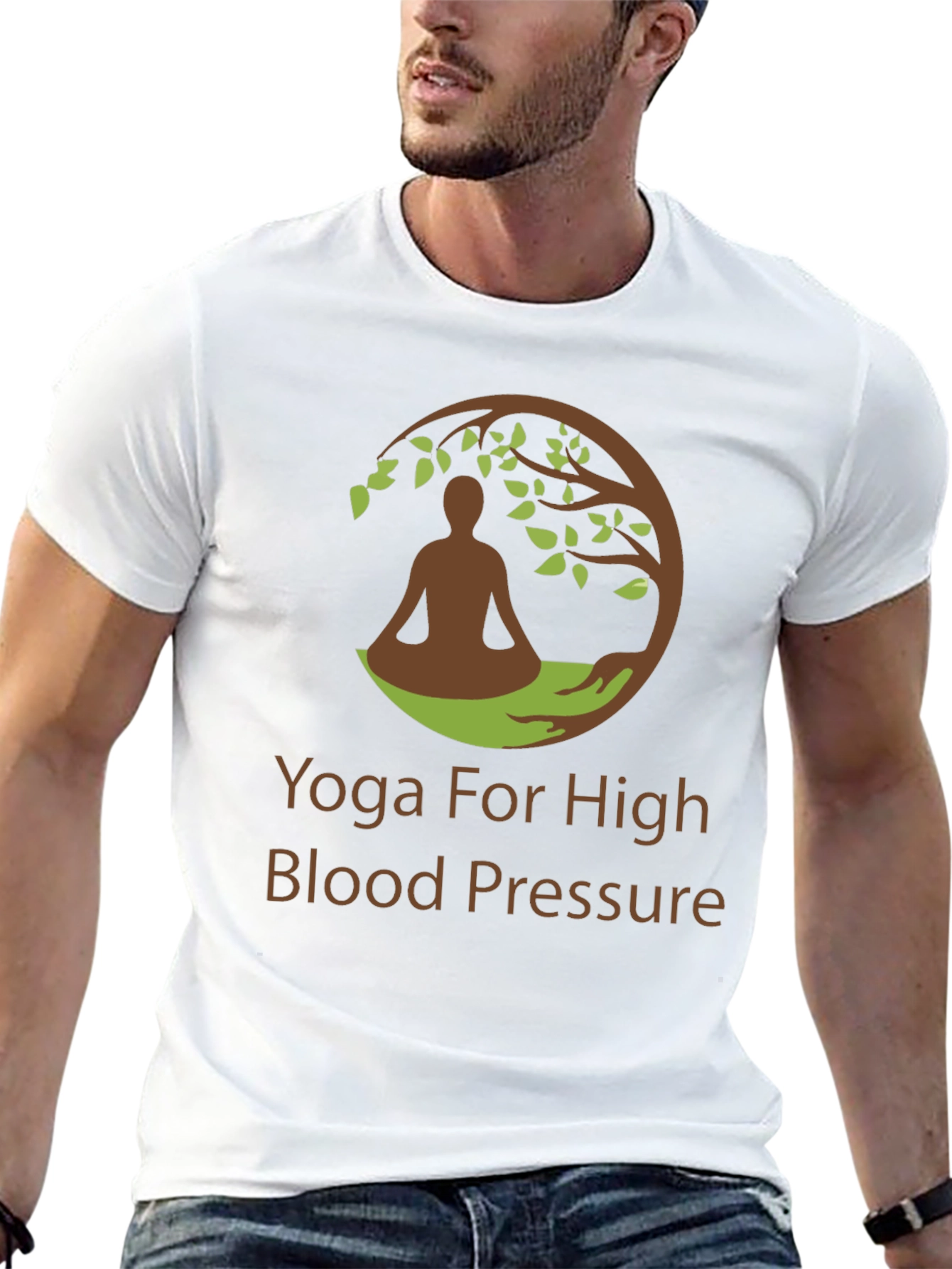 Black Yoga for High Blood Pressure T-Shirt view 13