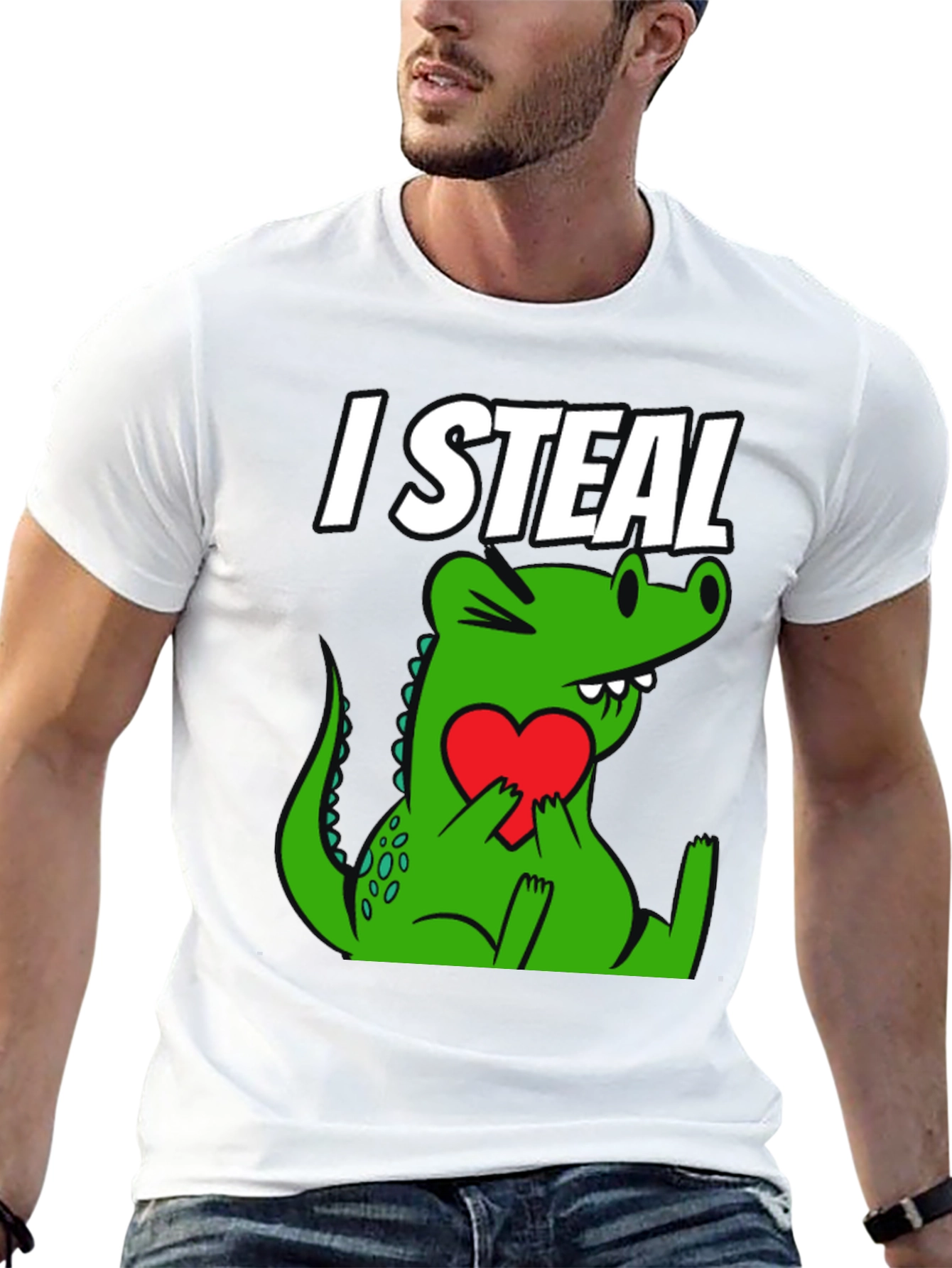 I Steal Hearts Alligator Graphic T-Shirt - 13