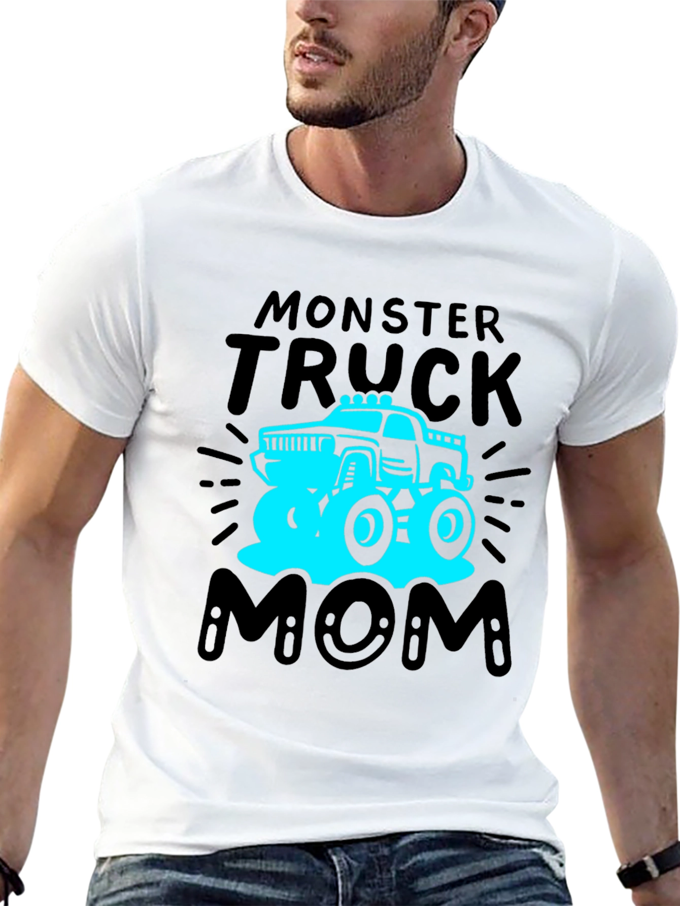Black Monster Truck Mom T-Shirt view 13