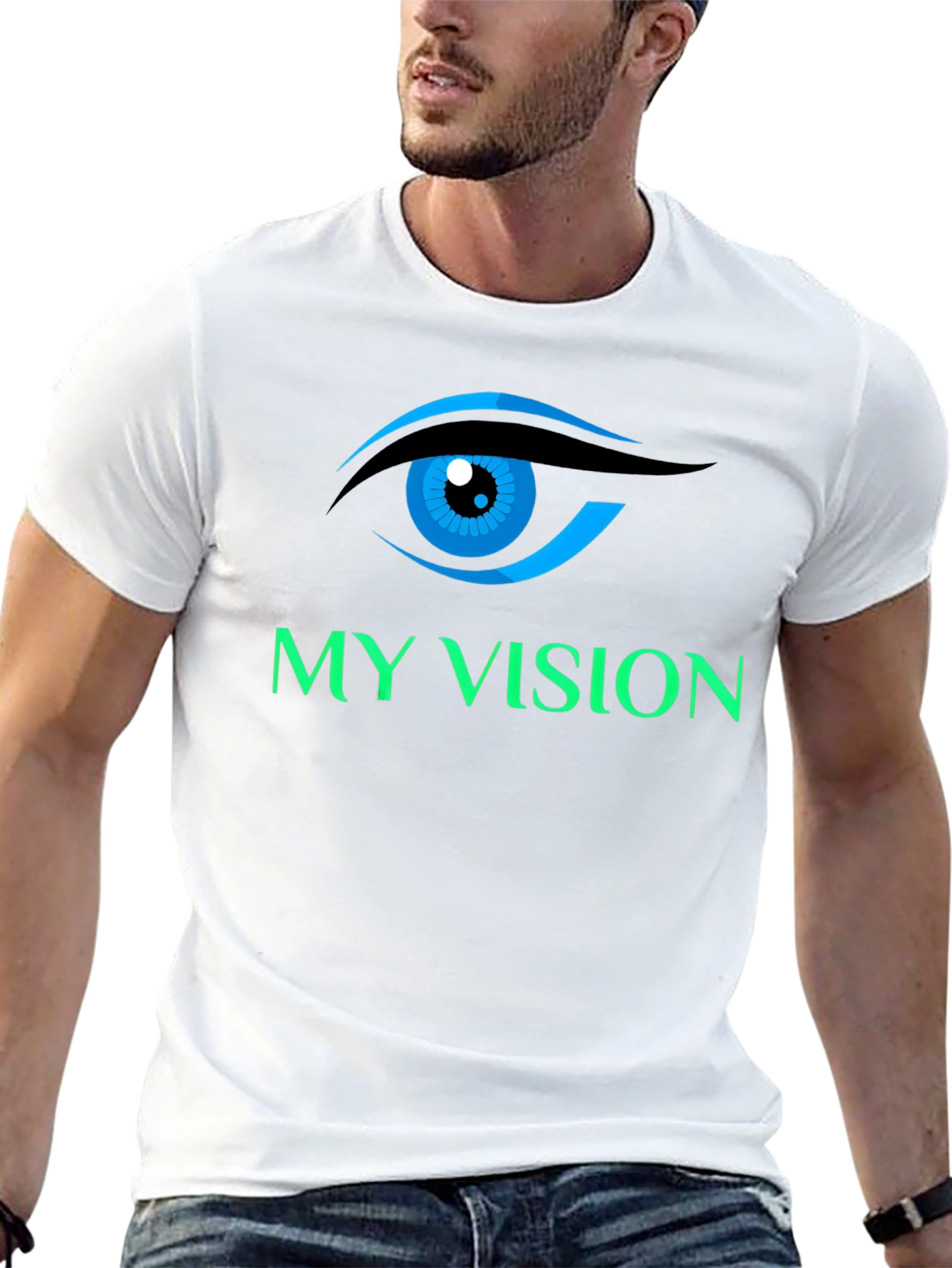 Black My Vision Graphic Tee - Eye See You T-Shirt view 13