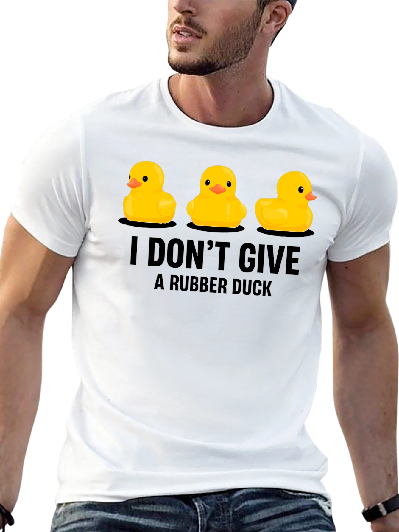 Black Rubber Duck T-Shirt: I Don't Give a Duck! view 13