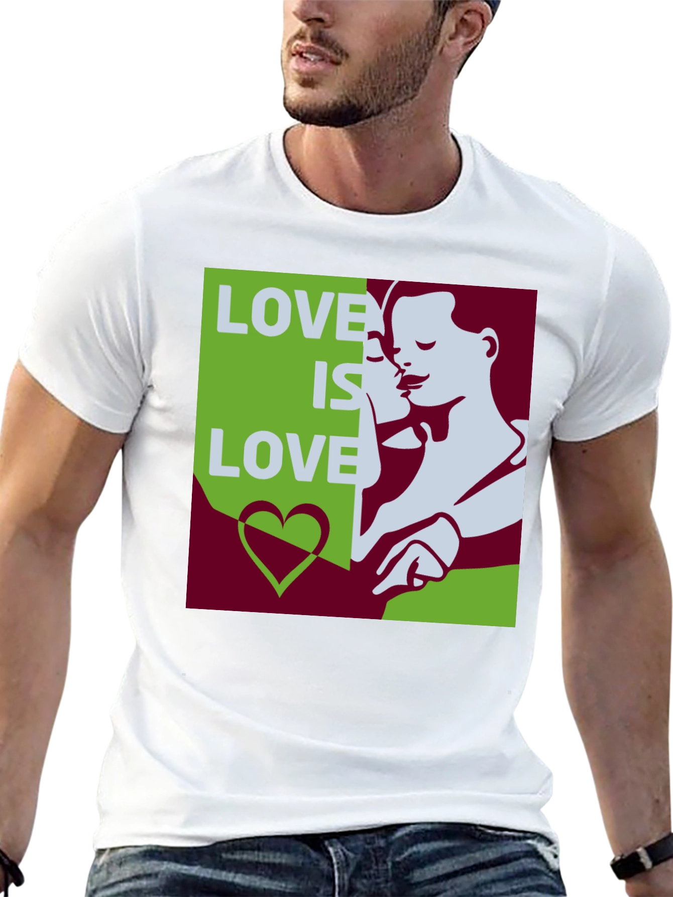 Black Love Is Love Graphic Tee - Black Cotton Blend view 13