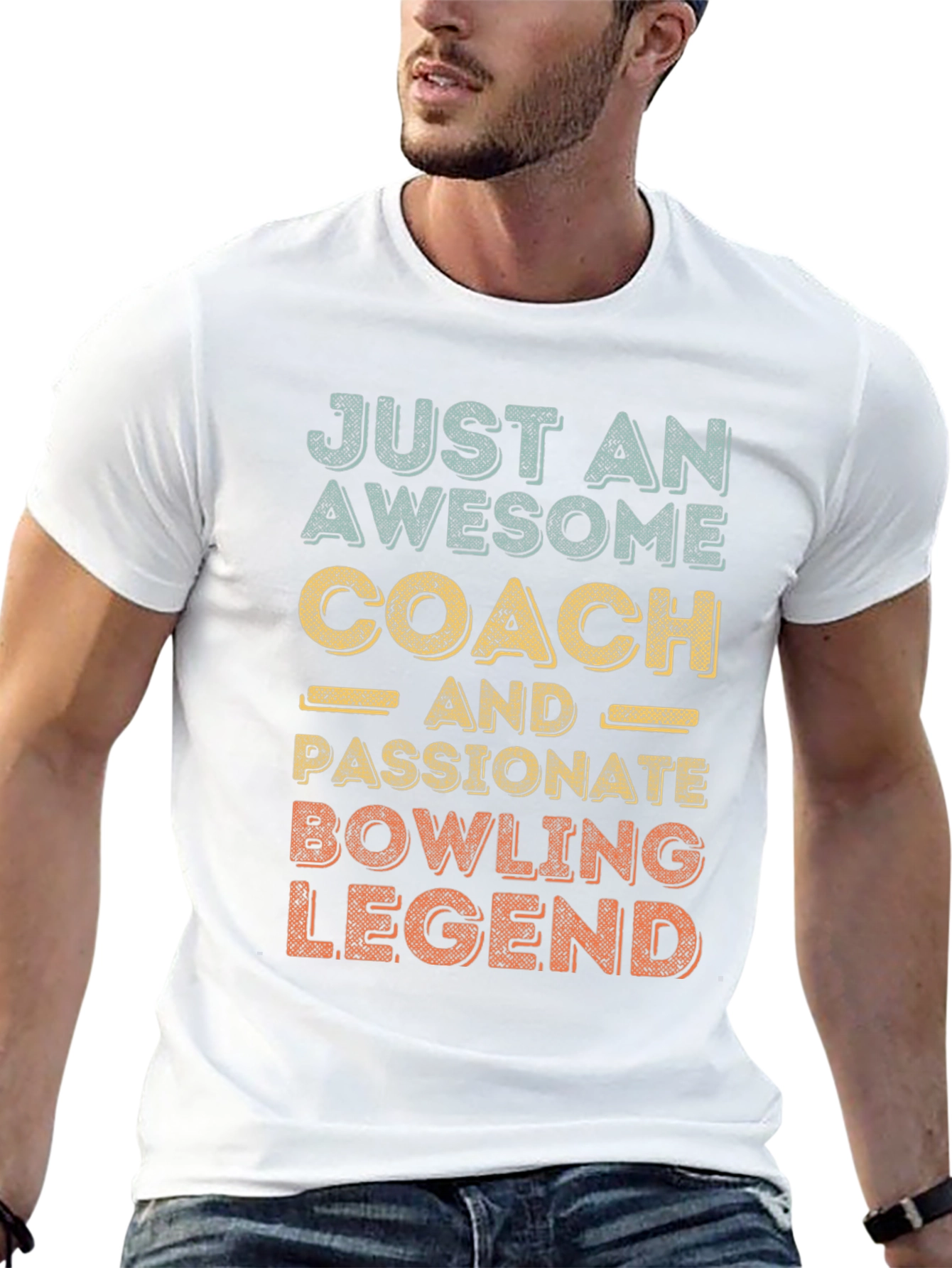 Black Awesome Bowling Coach Legend T-Shirt view 13