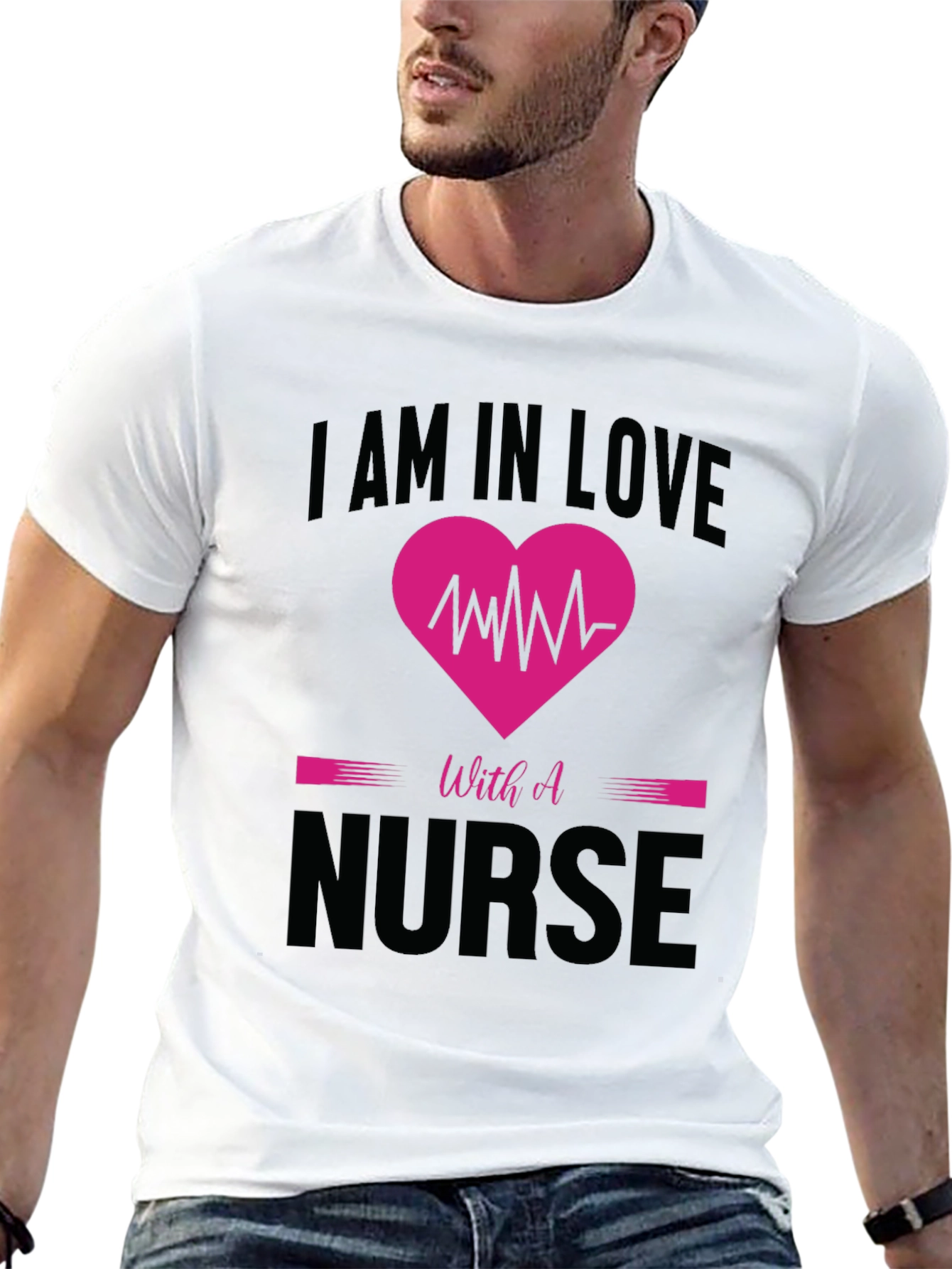 Black I'm In Love With A Nurse T-Shirt view 13