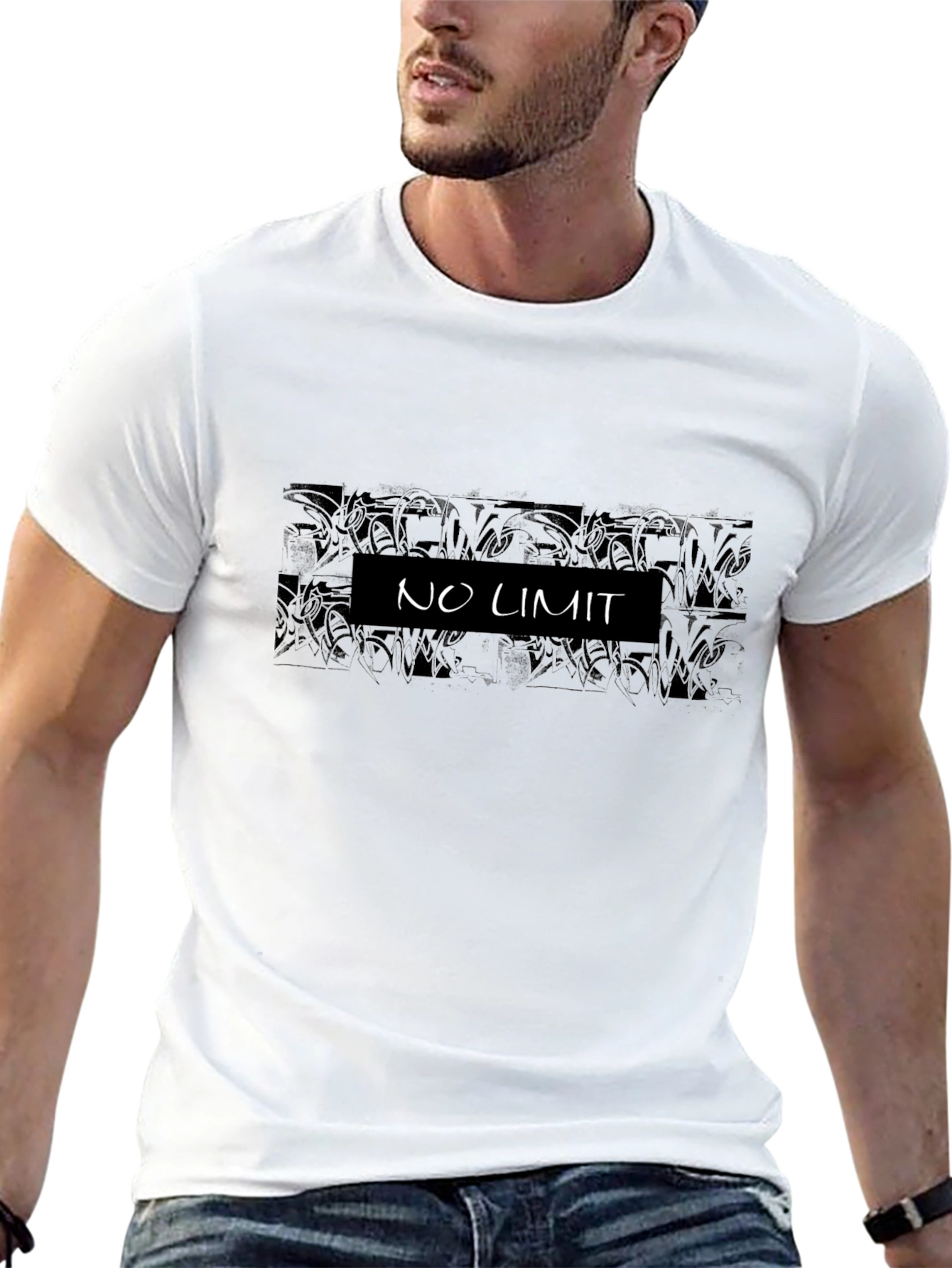 Black No Limit Graphic T-Shirt - Cool Casual Tee view 13