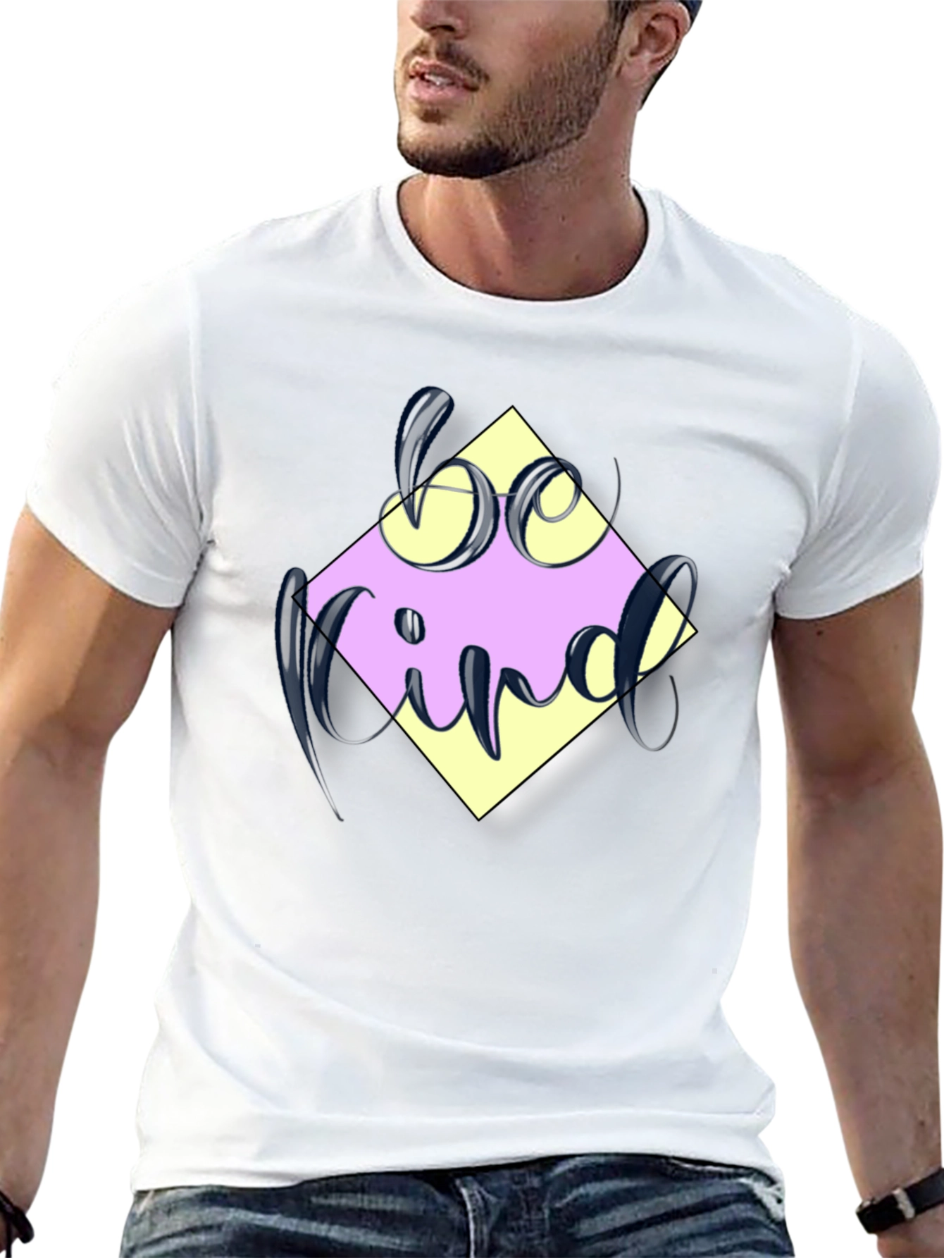 Black Be Kind Graphic Tee - Trendy Casual T-Shirt view 13