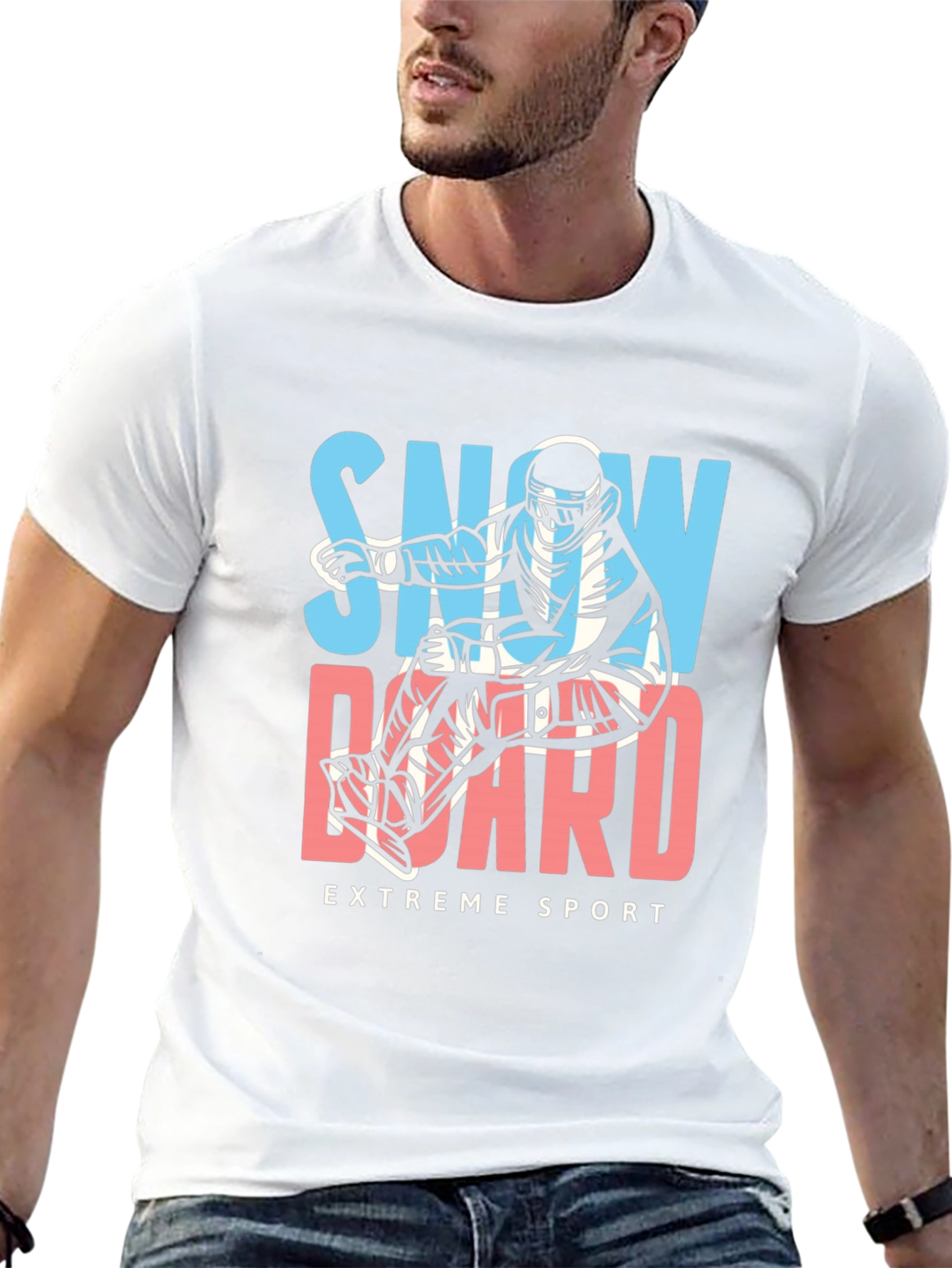 Black Snowboard Extreme Sport Graphic Tee view 13
