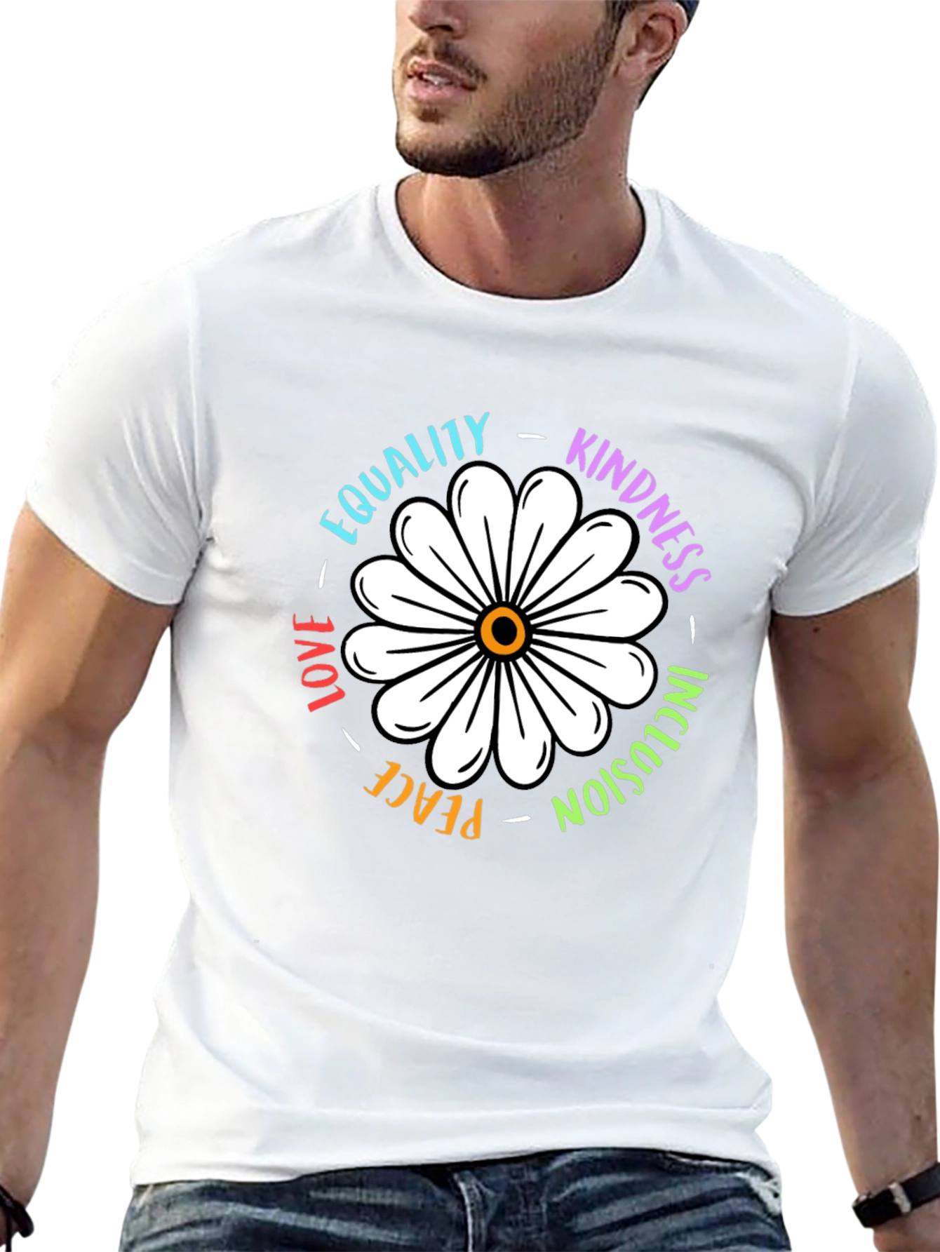Black Equality Kindness Daisy Graphic Tee view 13