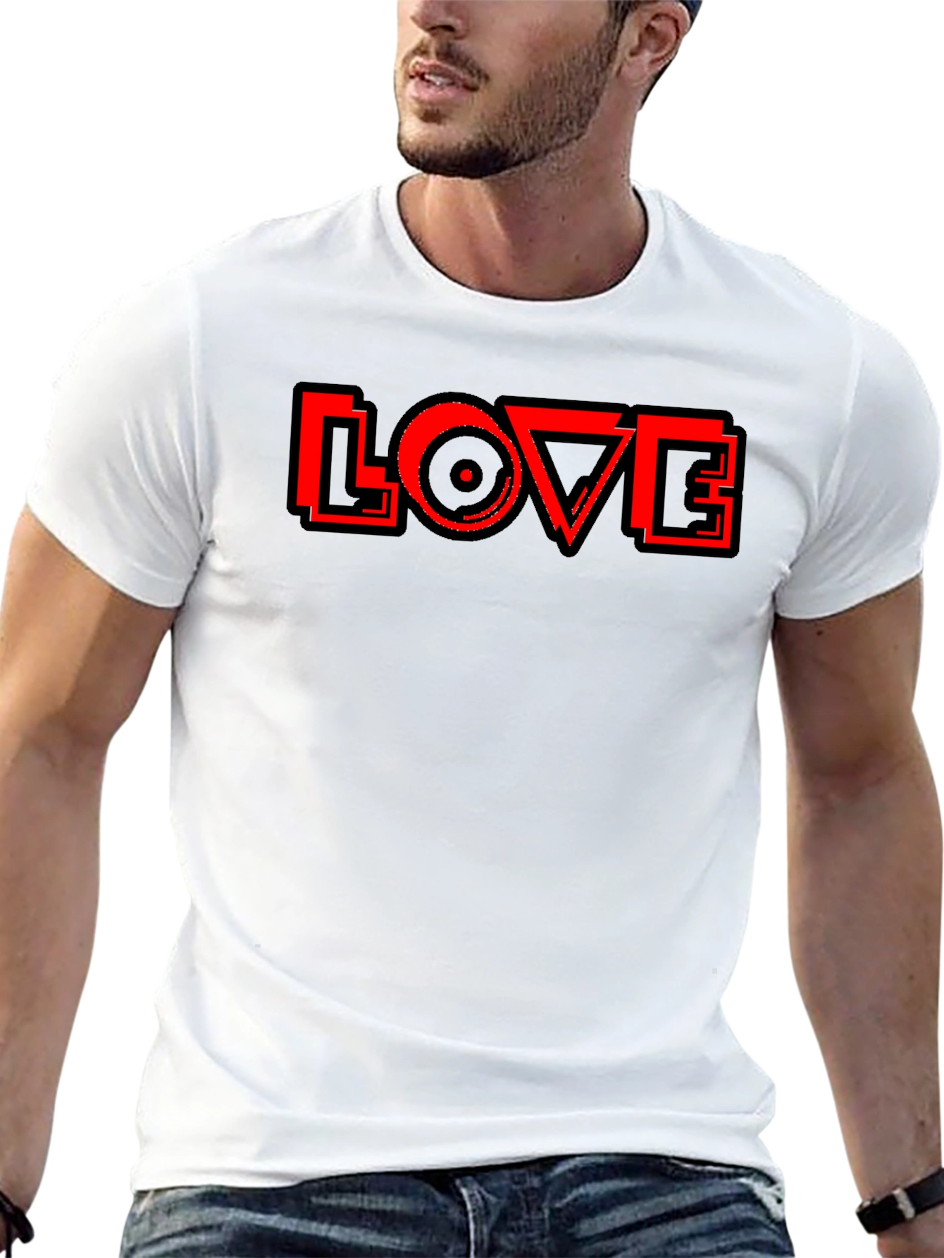 Black Love Record Graphic Tee - Black T-Shirt view 13