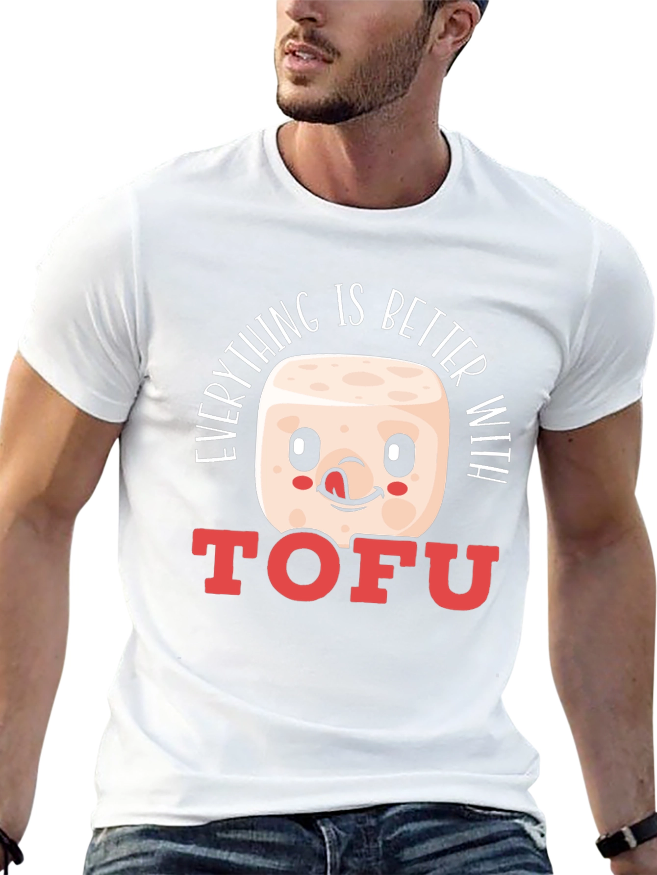 Black Everything is Better with Tofu T-Shirt view 13