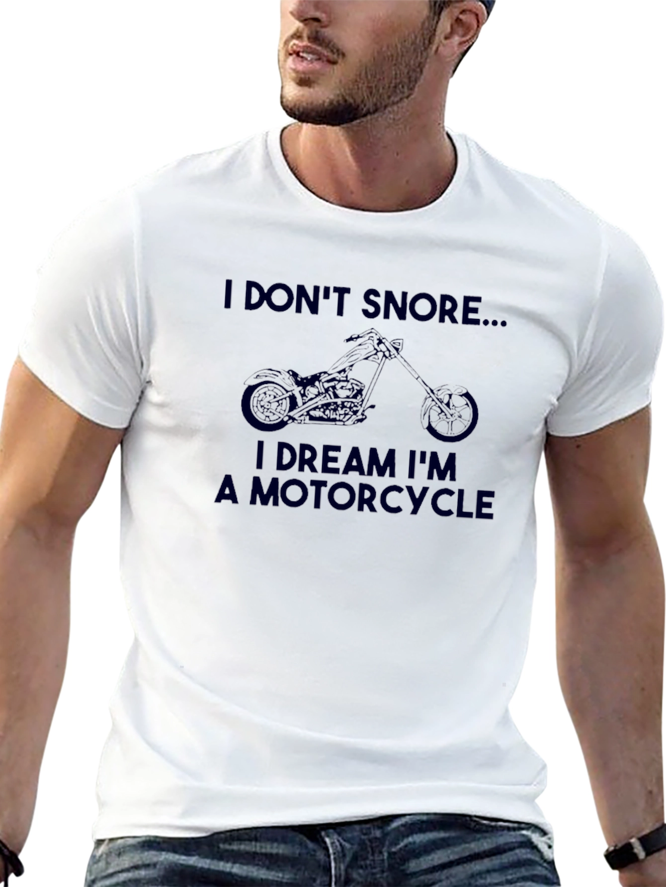 Black I DREAM I'M A MOTORCYCLE T-Shirt view 13