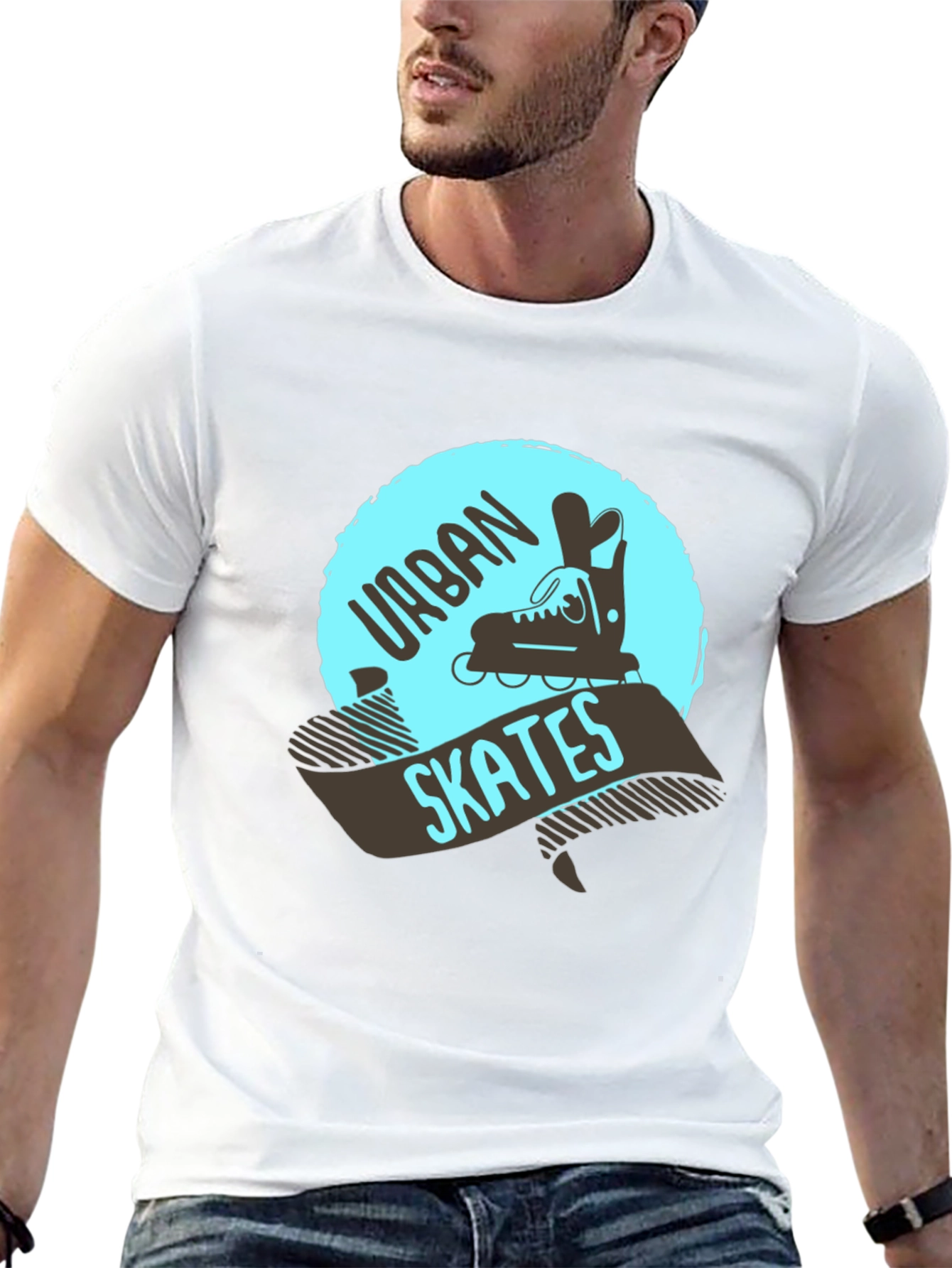 Black Urban Skates Graphic T-Shirt - Stylish & Comfortable view 13