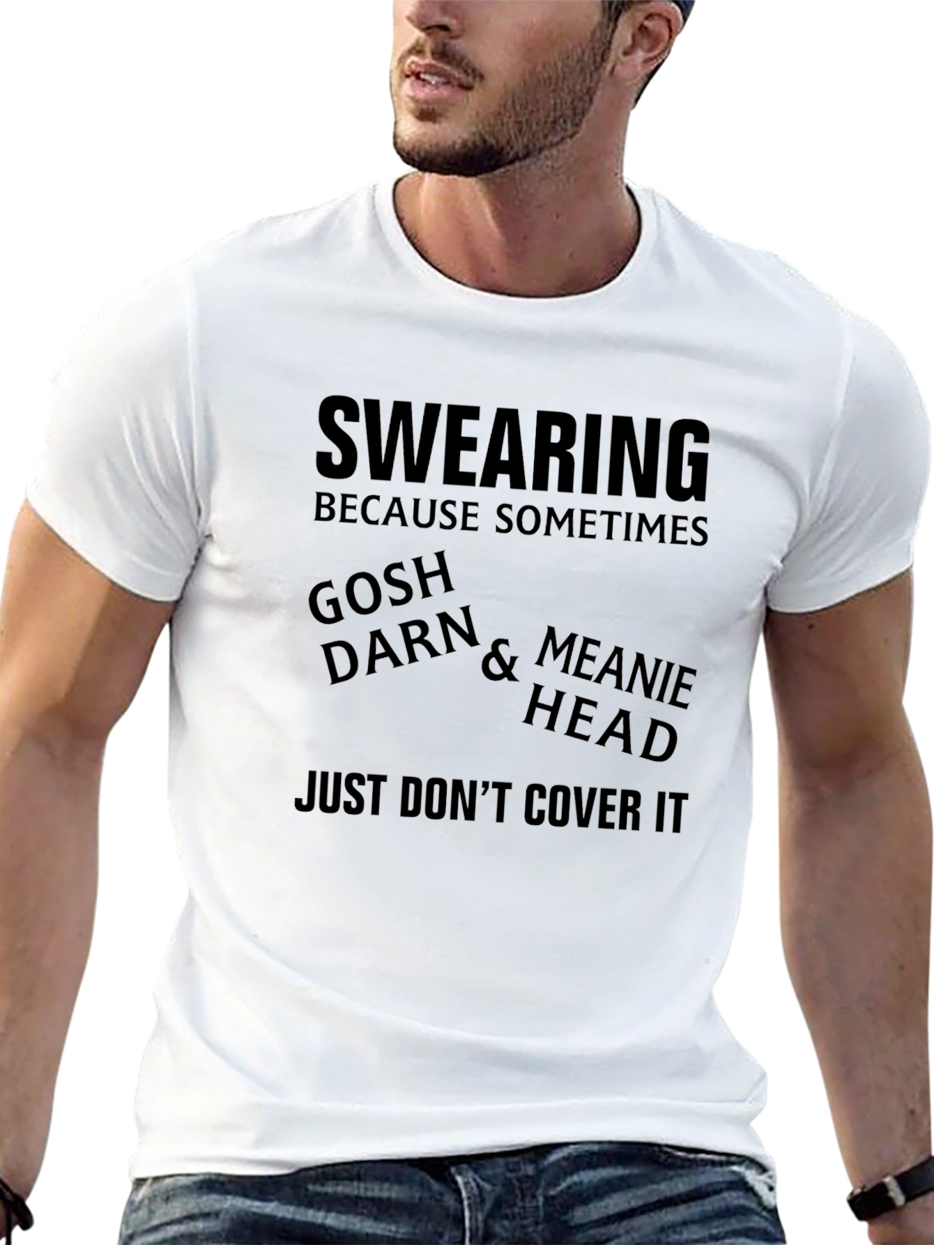 Black Swearing Funny Graphic Tee view 13