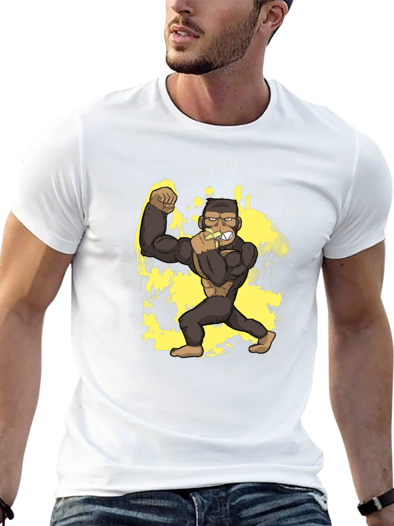 Black Gorilla Banana T-Shirt - Black Graphic Tee view 13