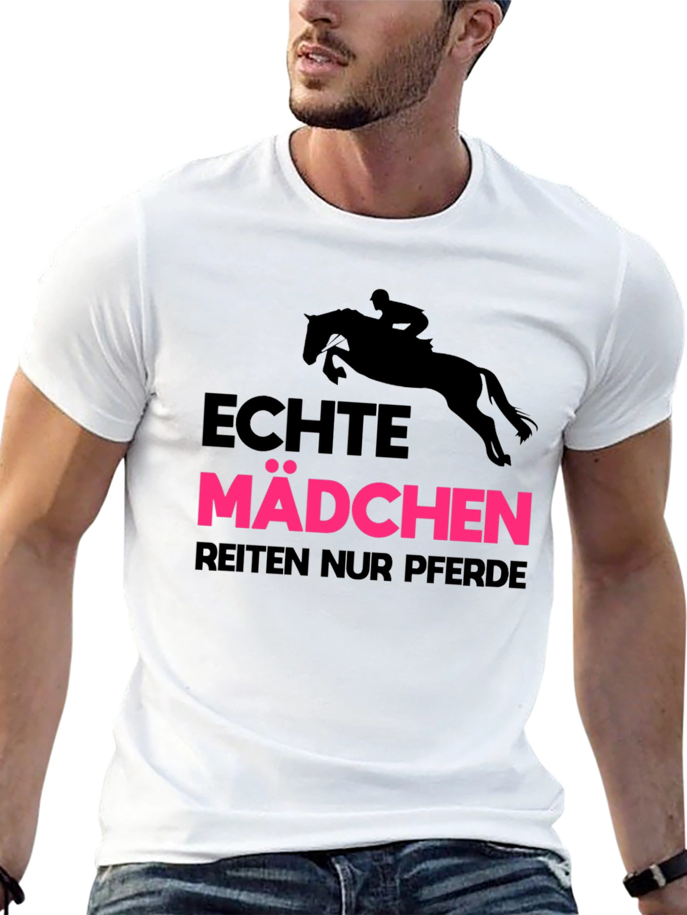 Black Echte Madchen Reiten Nur Pferde Black T-Shirt view 13