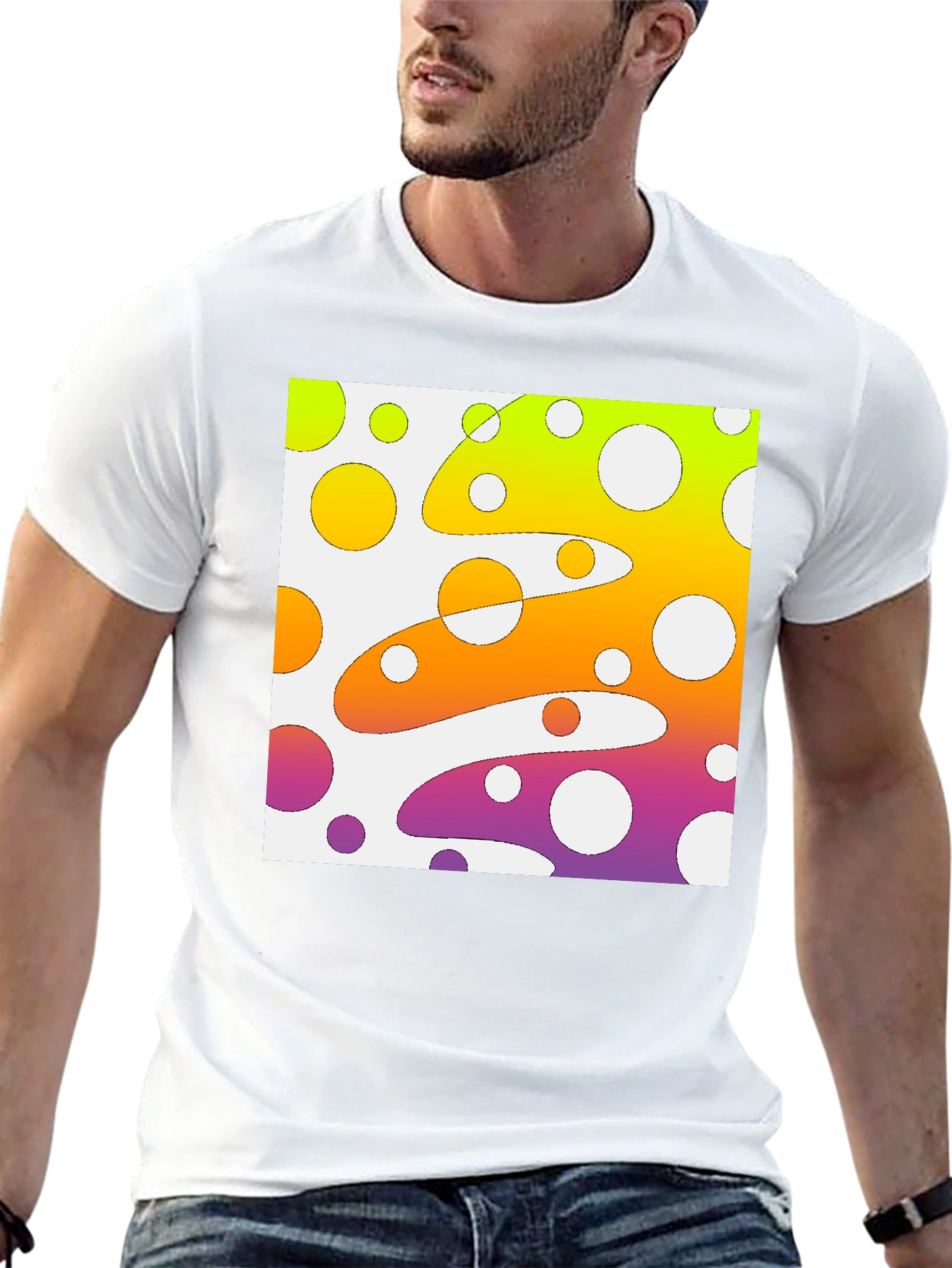 Black Funky Bubble T-Shirt - Groovy Retro Style view 13