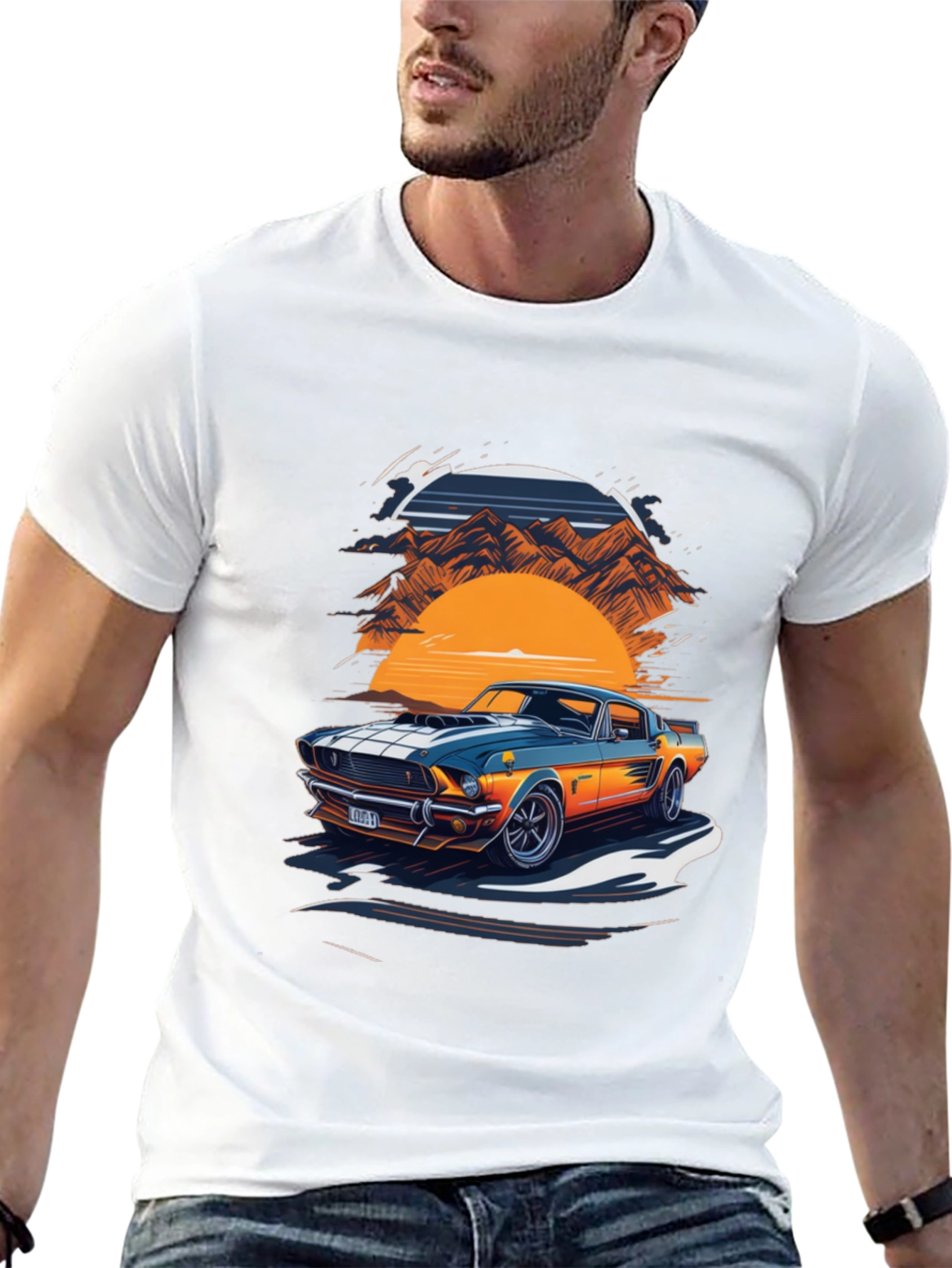 Retro Car Graphic Tee - Classic Style - 13