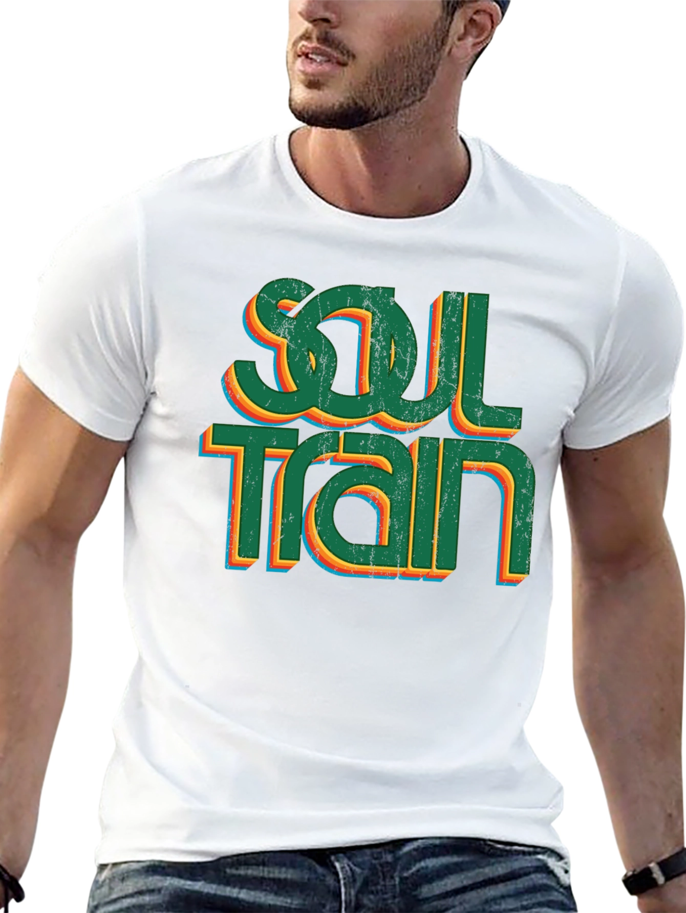 Black Soul Train Retro Style Graphic Tee view 13