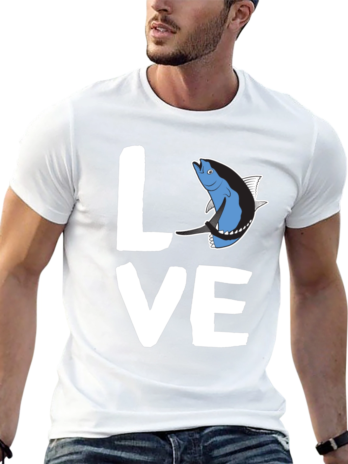 Black Love Tuna T-Shirt - Black Graphic Tee view 13