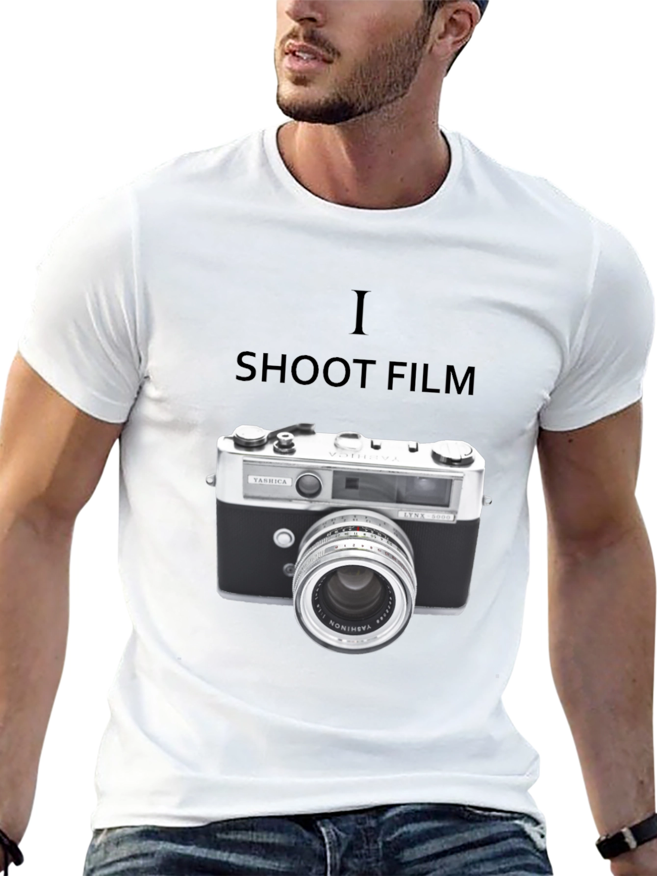 Black I Shoot Film T-Shirt - Vintage Camera Graphic Tee view 13