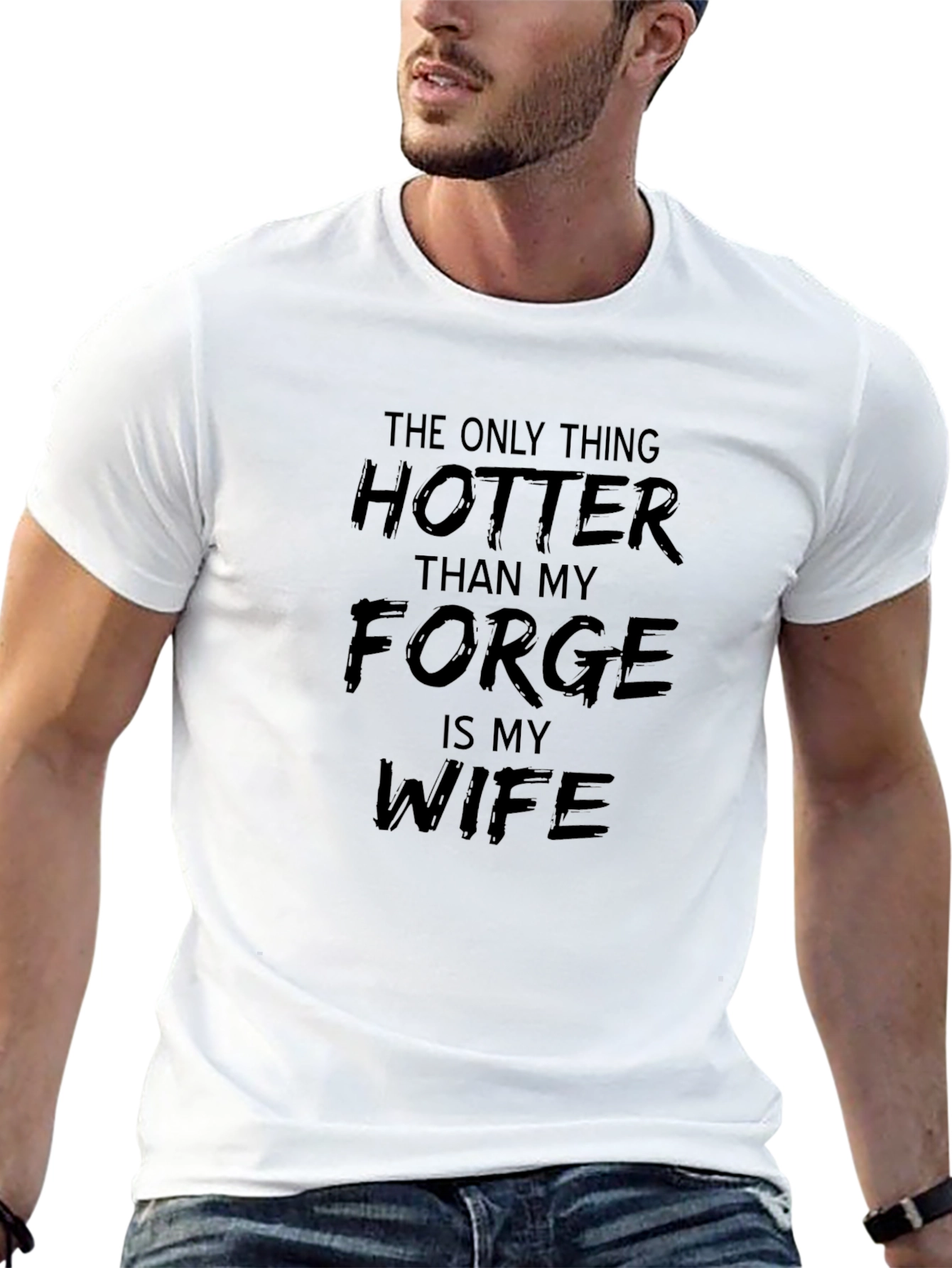 Black Hotter Than My Forge Funny Black T-Shirt view 13