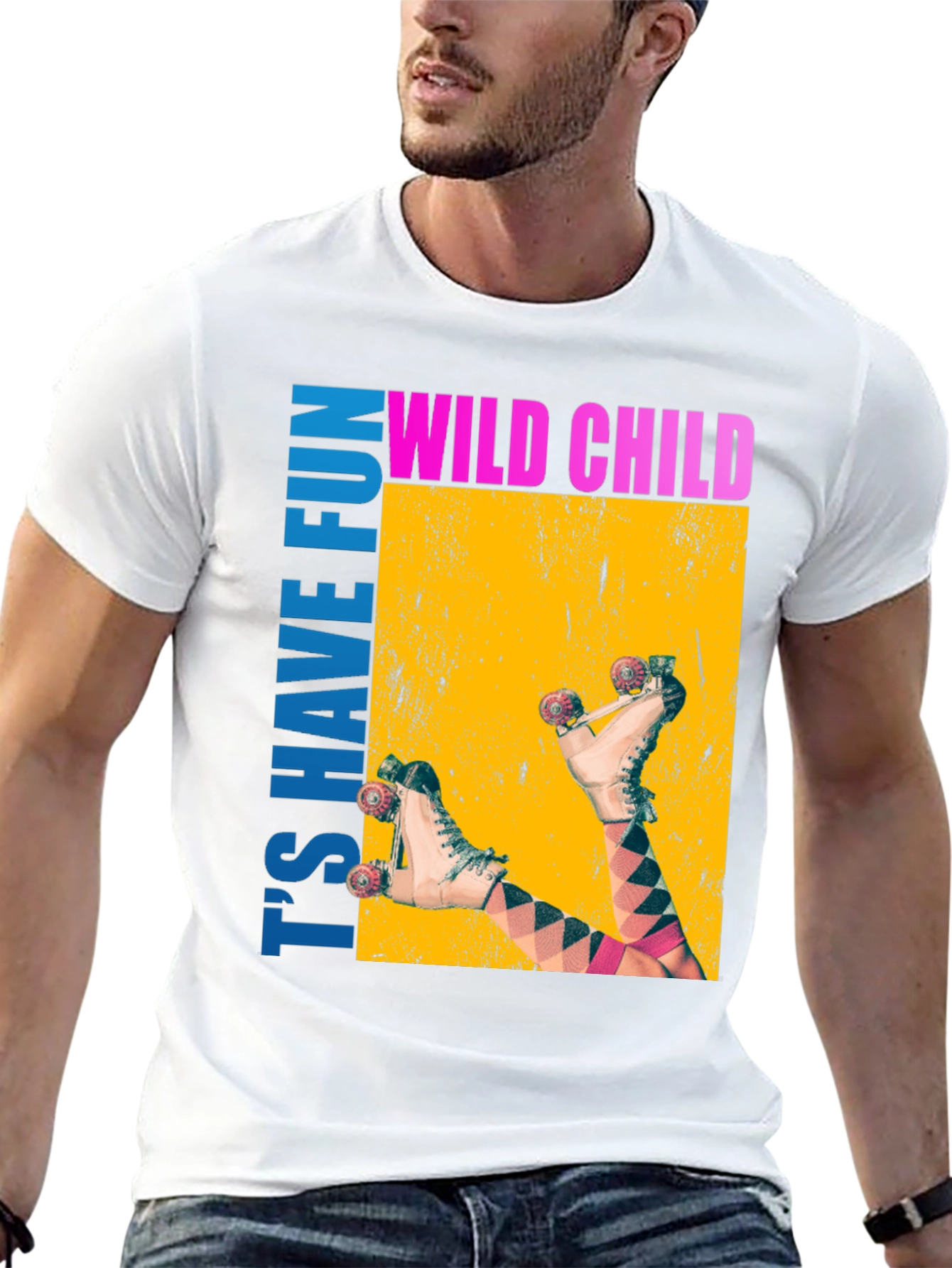 Black Wild Child Roller Skate Graphic Tee view 13