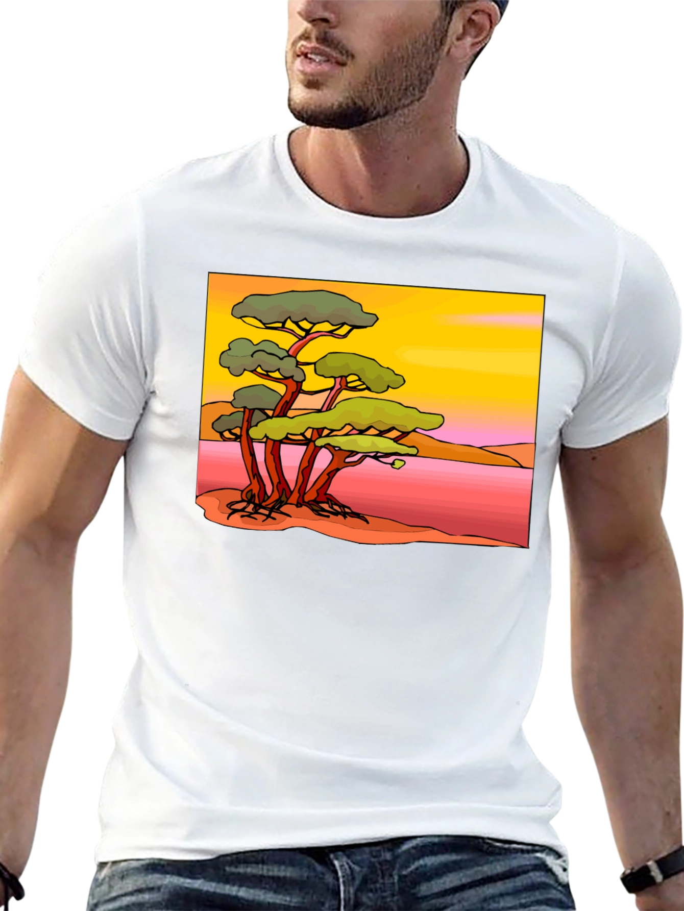 Black African Savanna Graphic Tee view 13