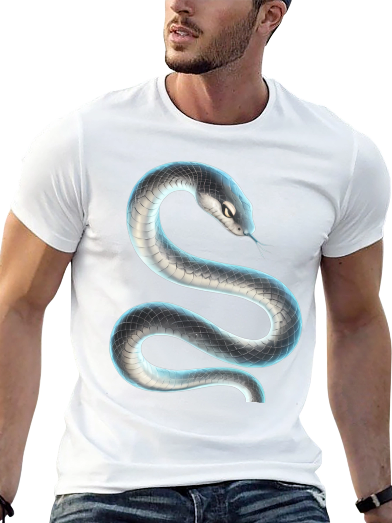 Black Black Snake Graphic T-Shirt view 13