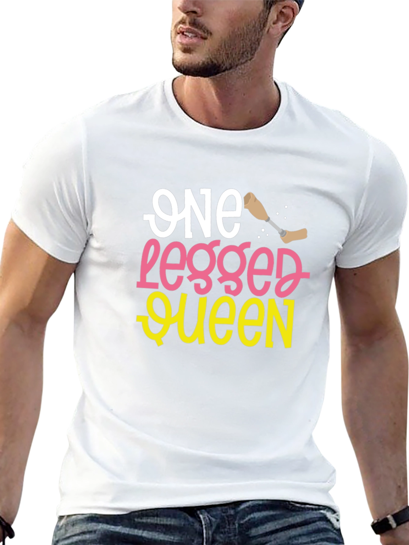 Black One Legged Queen Funny T-Shirt view 13