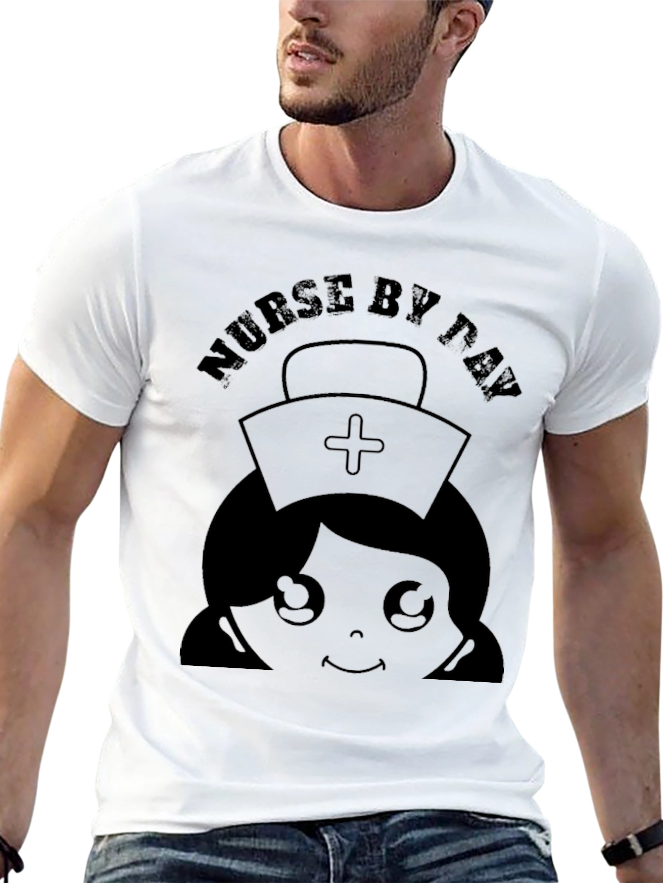 Black Nurse By Day Graphic T-Shirt view 13