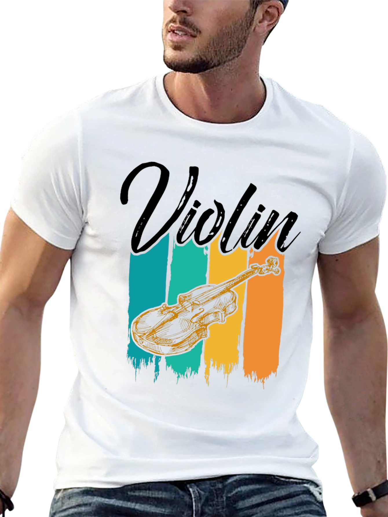 Black Violin Graphic T-Shirt: Retro Music Lover Tee view 13