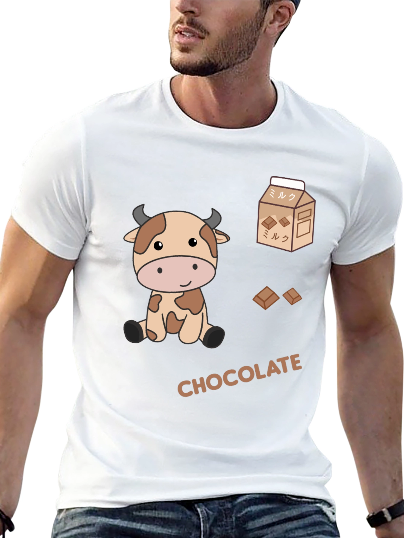 Black Chocolate Milk Cow Graphic Tee view 13