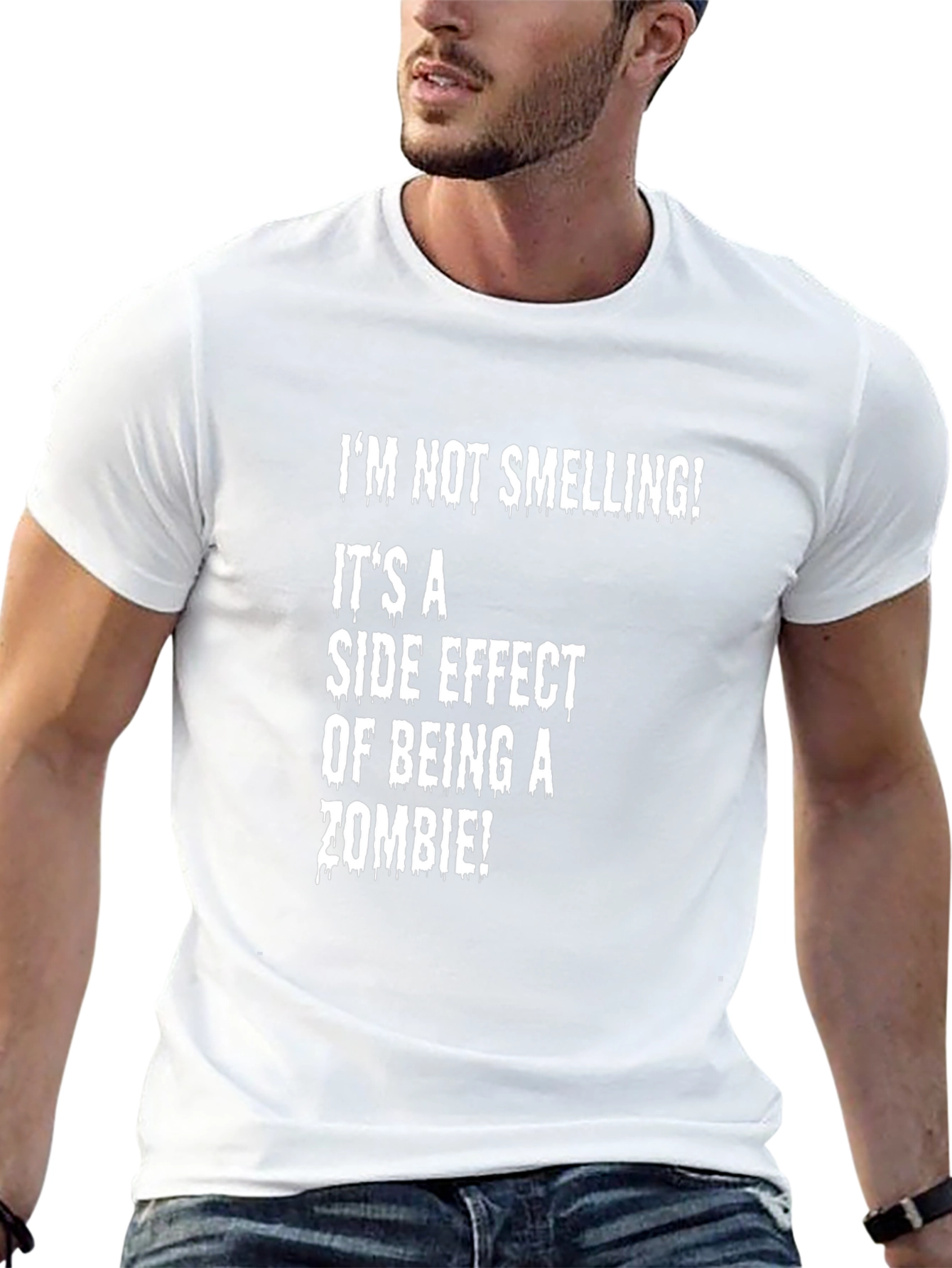 Black Zombie Side Effect T-Shirt - Funny Halloween Tee view 13