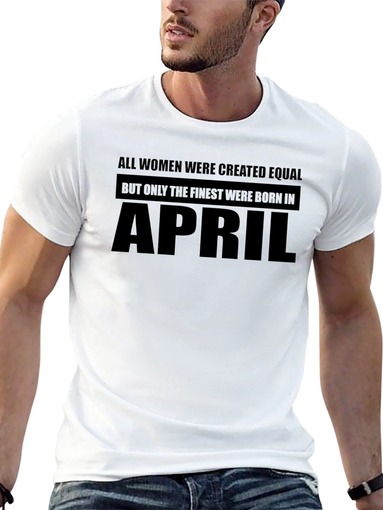 Black Finest Women Born in April T-Shirt view 13