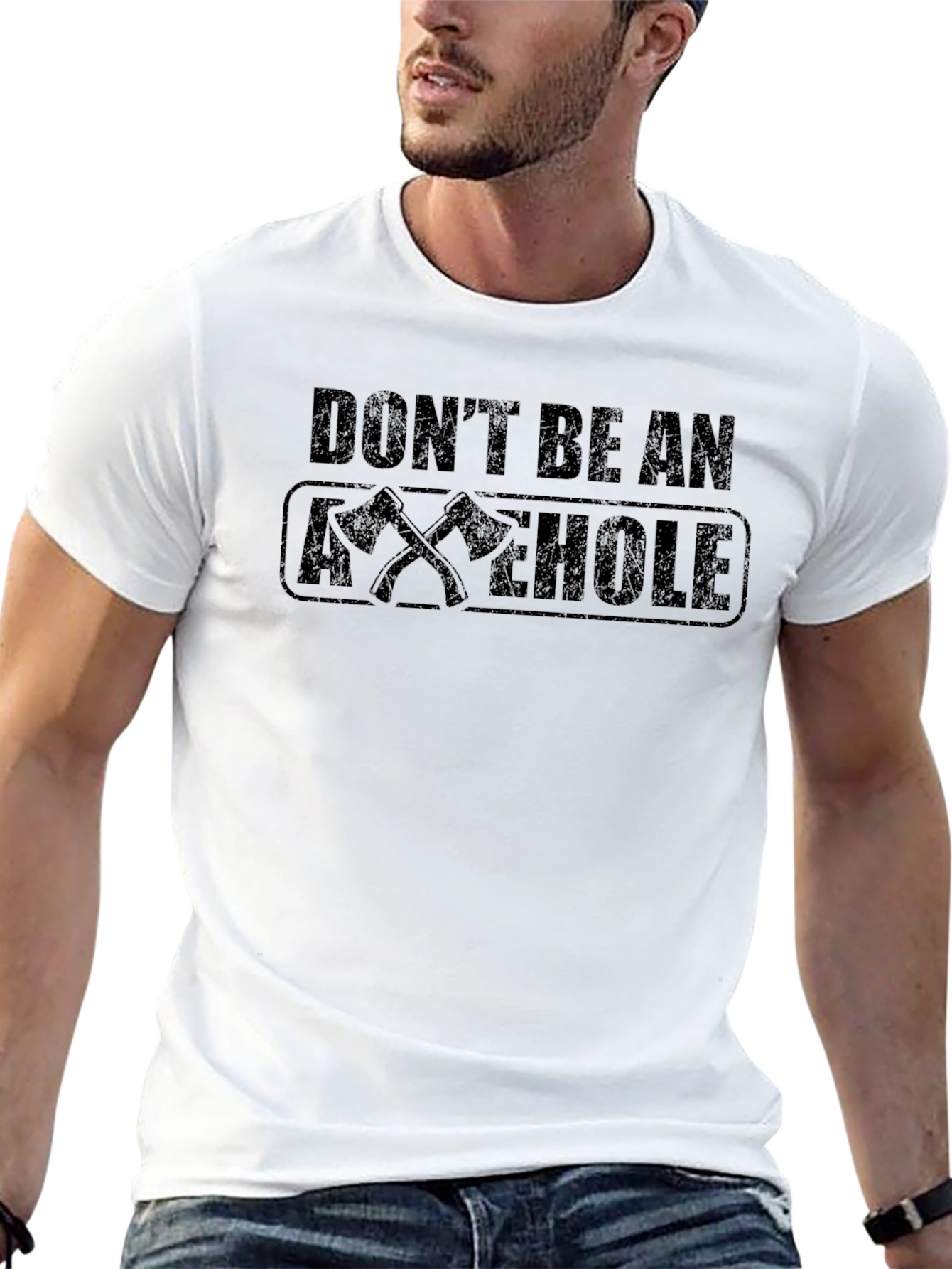 Black Don't Be an Axehole T-Shirt view 13