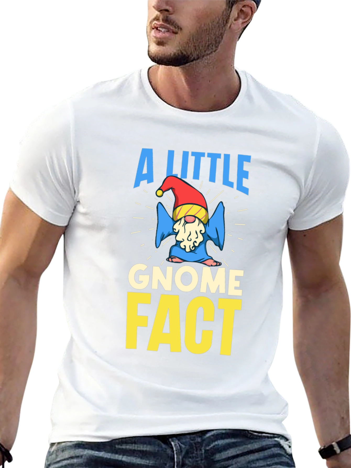 Black A Little Gnome Fact T-Shirt view 13