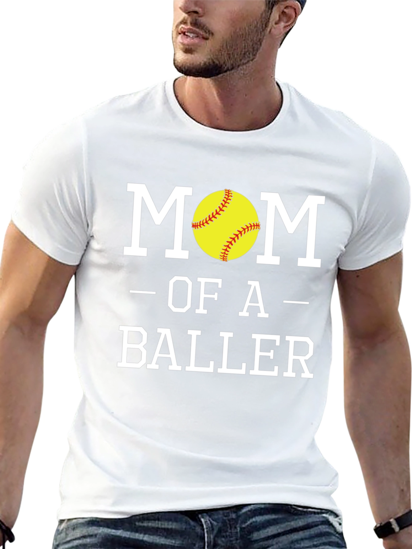 Black Mom of a Baller Graphic T-Shirt view 13