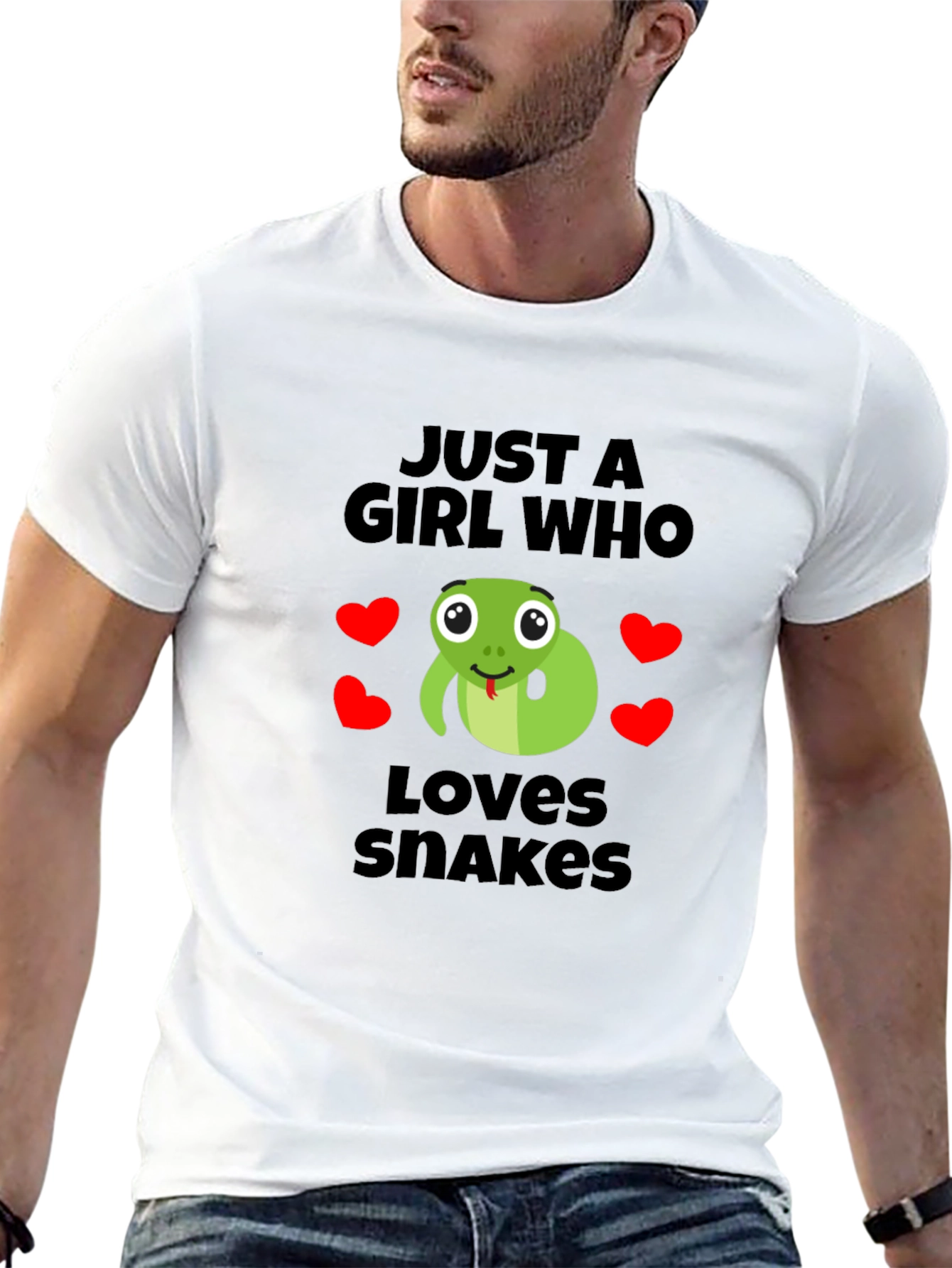 Black Just a Girl Who Loves Snakes T-Shirt view 13