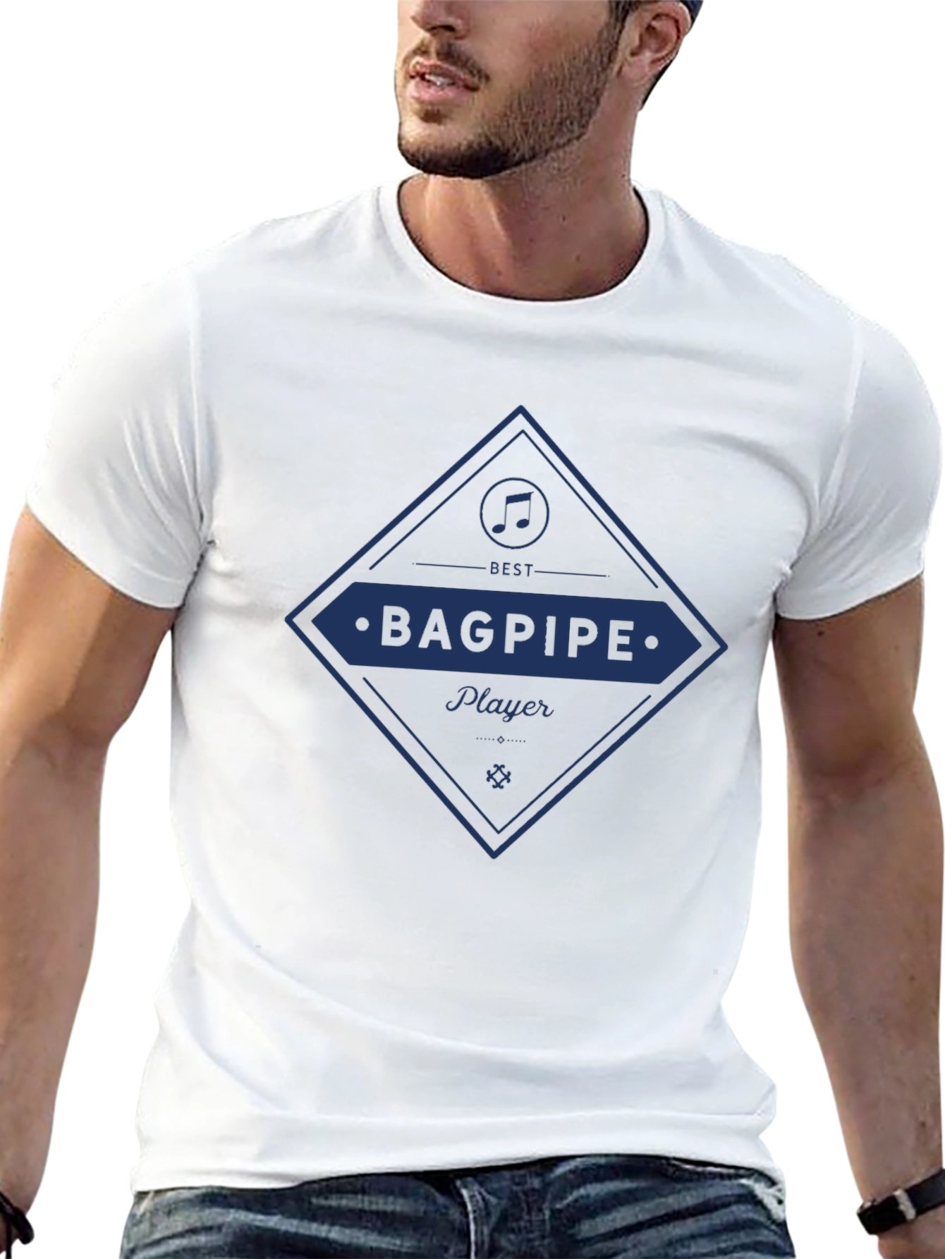 Black Best Bagpipe Player Graphic Tee - Black view 13