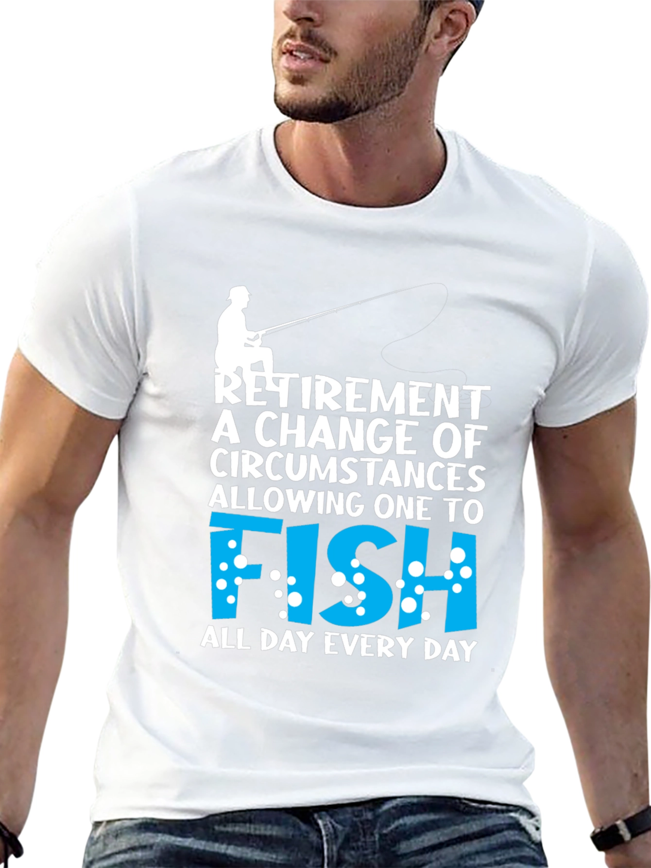 Black Retirement Fishing T-Shirt - All Day Every Day view 13