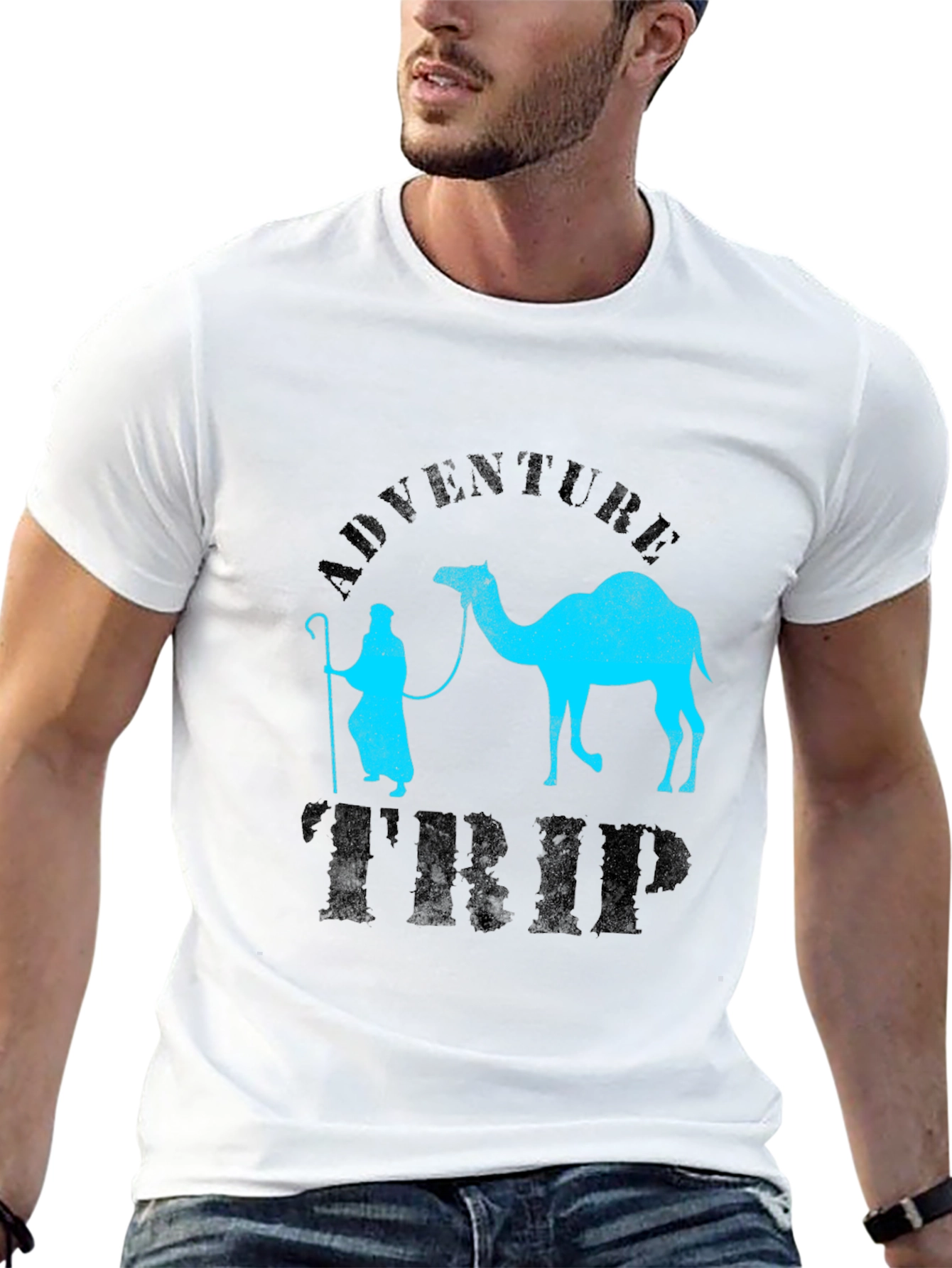 Black Adventure Trip T-Shirt - Camel Design view 13