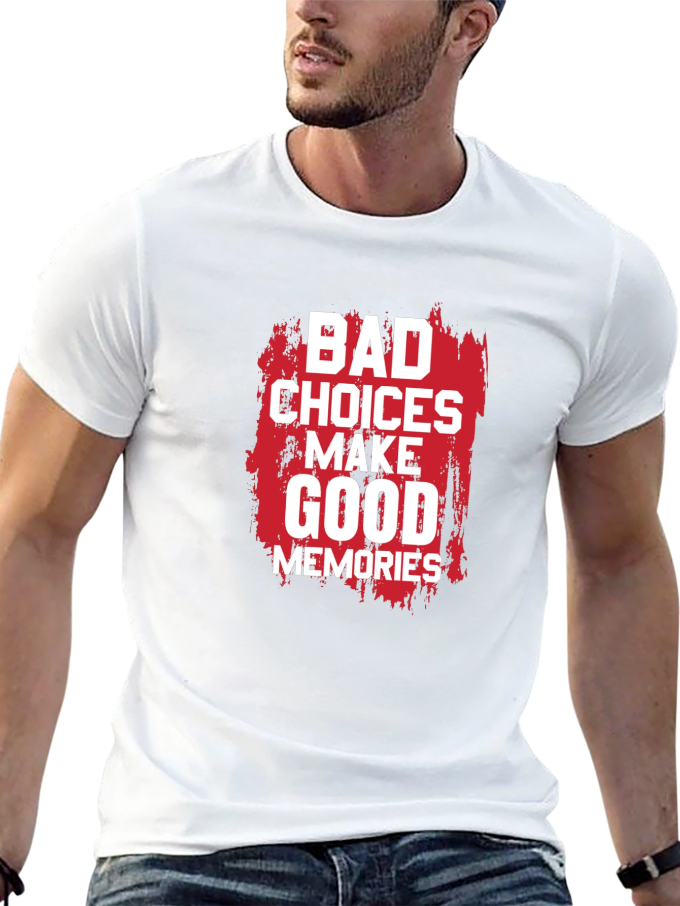 Black Bad Choices Make Good Memories Graphic Tee view 13