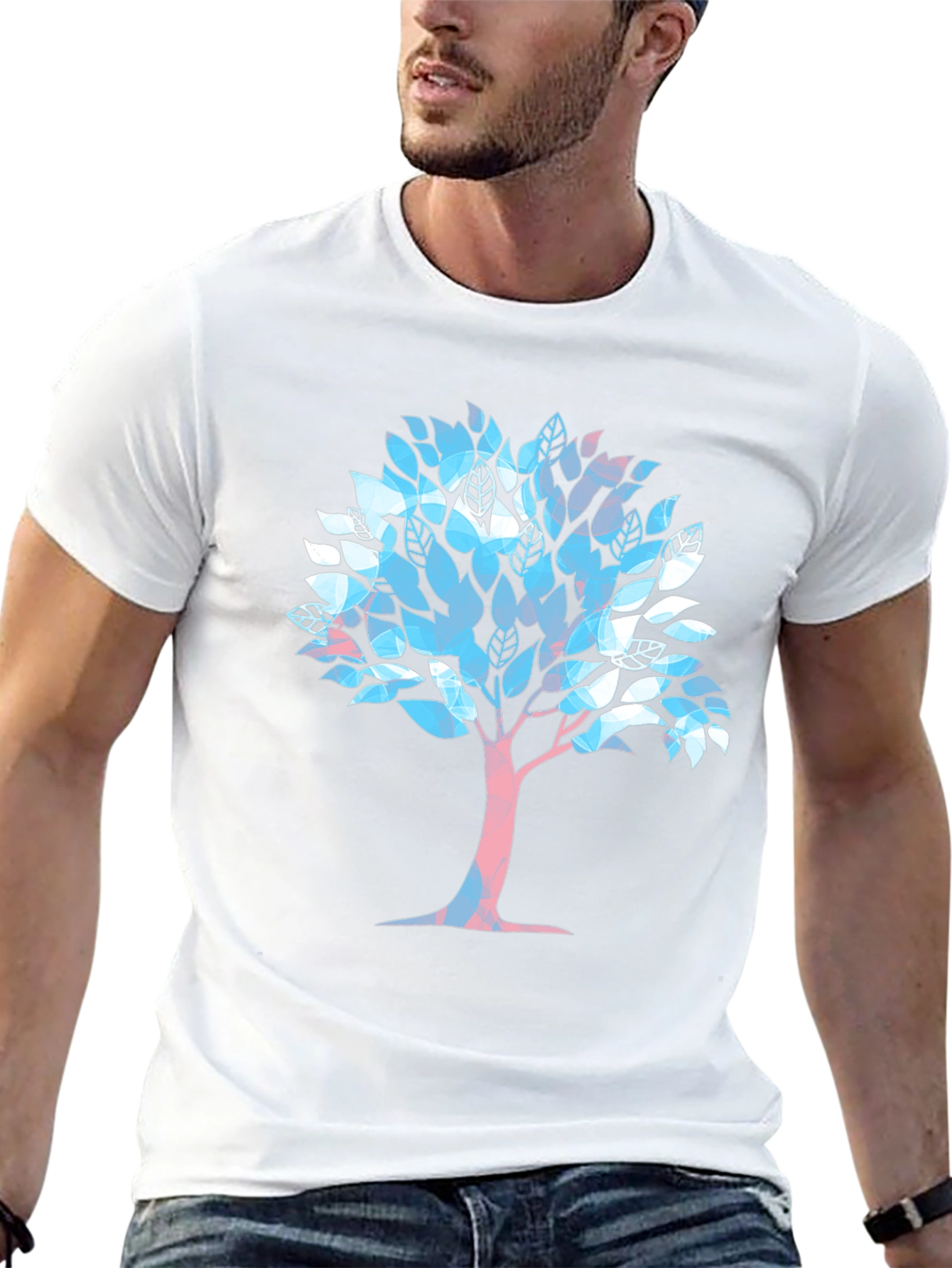 Black Transgender Tree of Life T-Shirt view 13