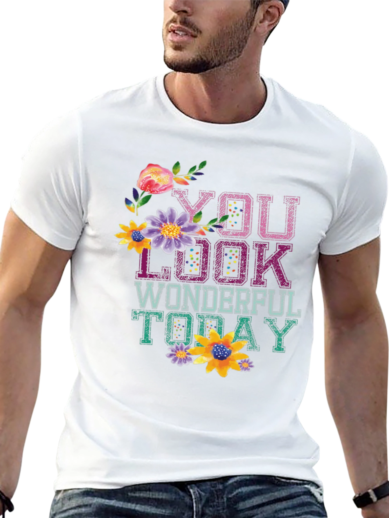 Black Floral Graphic Tee - You Look Wonderful Today view 13