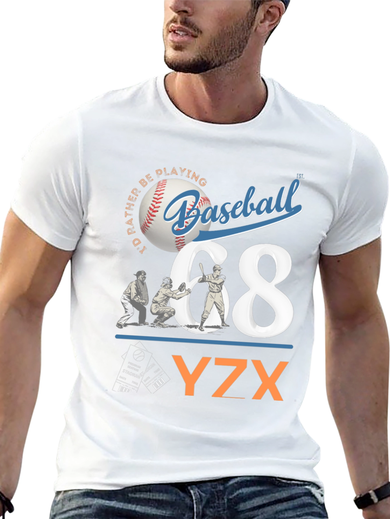 Black Baseball Graphic Tee - YZX view 13