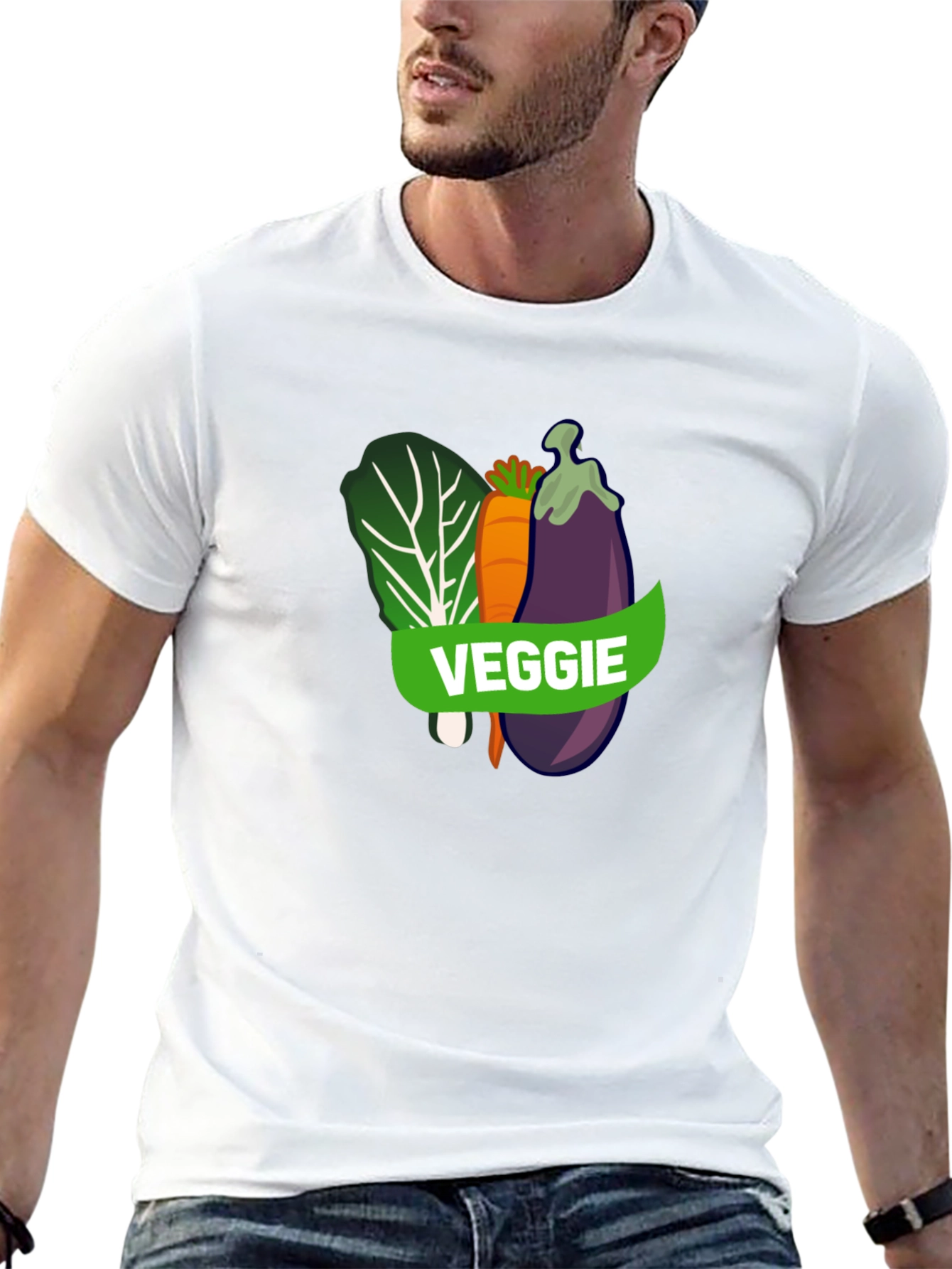Veggie T-Shirt - Black Vegan Tee - 13