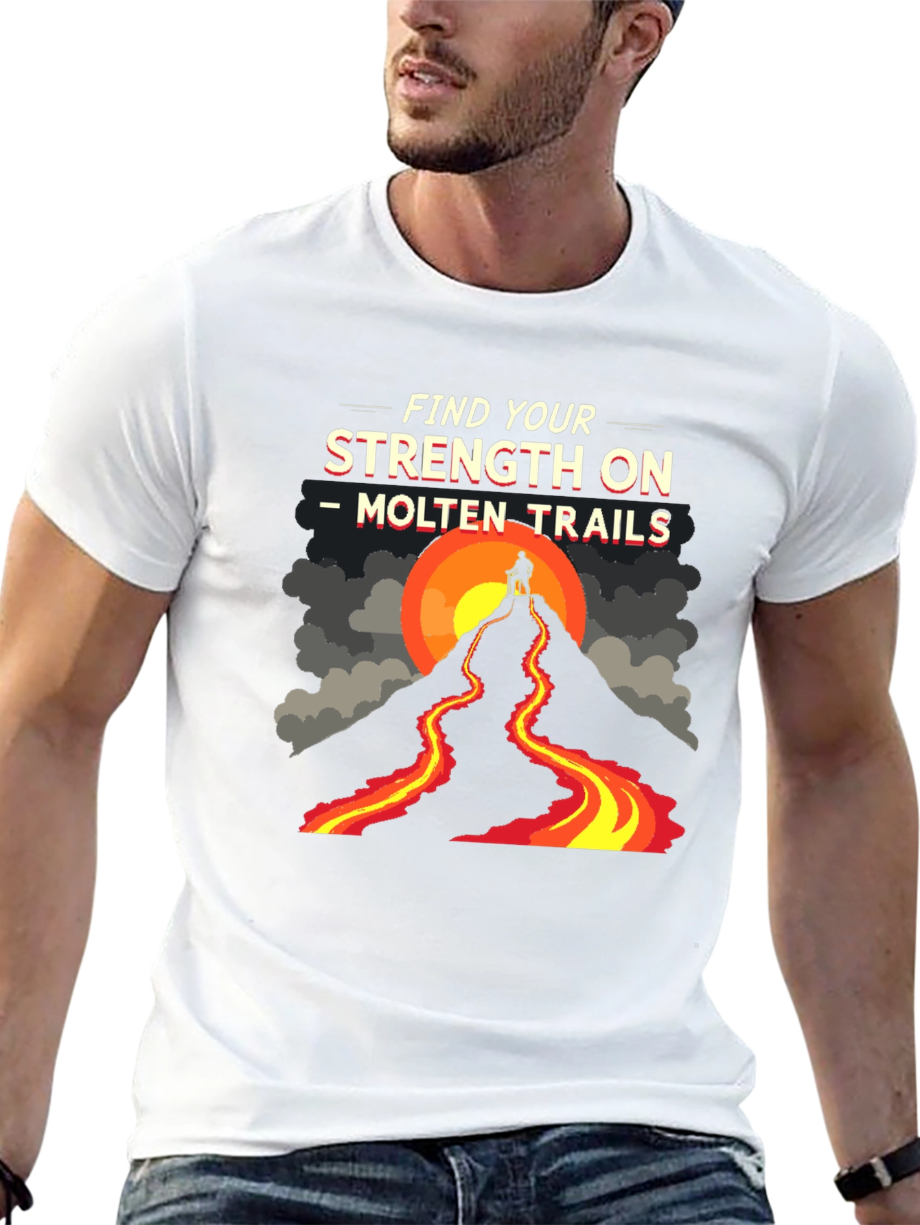 Black Molten Trails Graphic Tee view 13